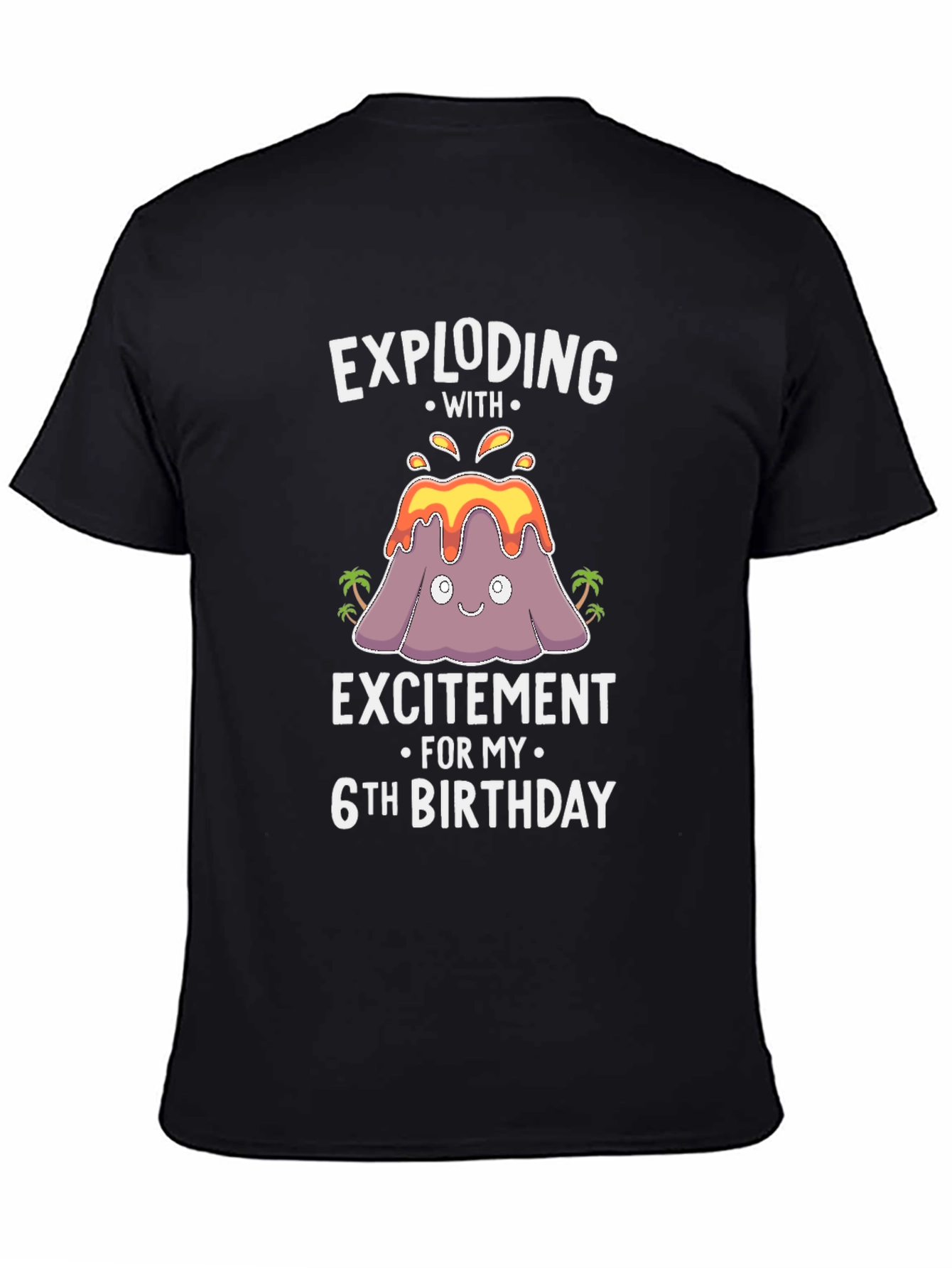 Exploding 6th Birthday Volcano T-Shirt