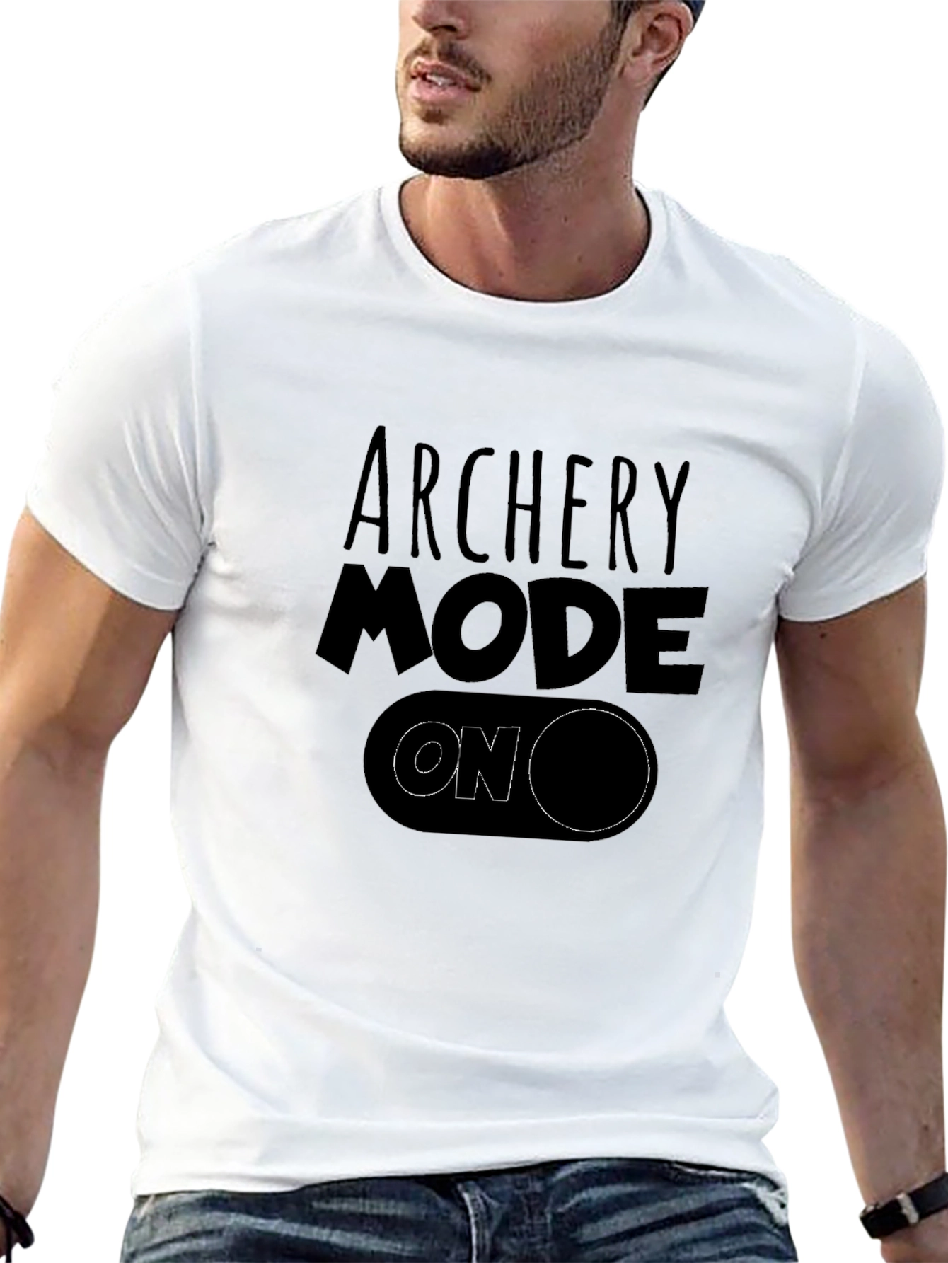 Archery Mode On Black T-Shirt