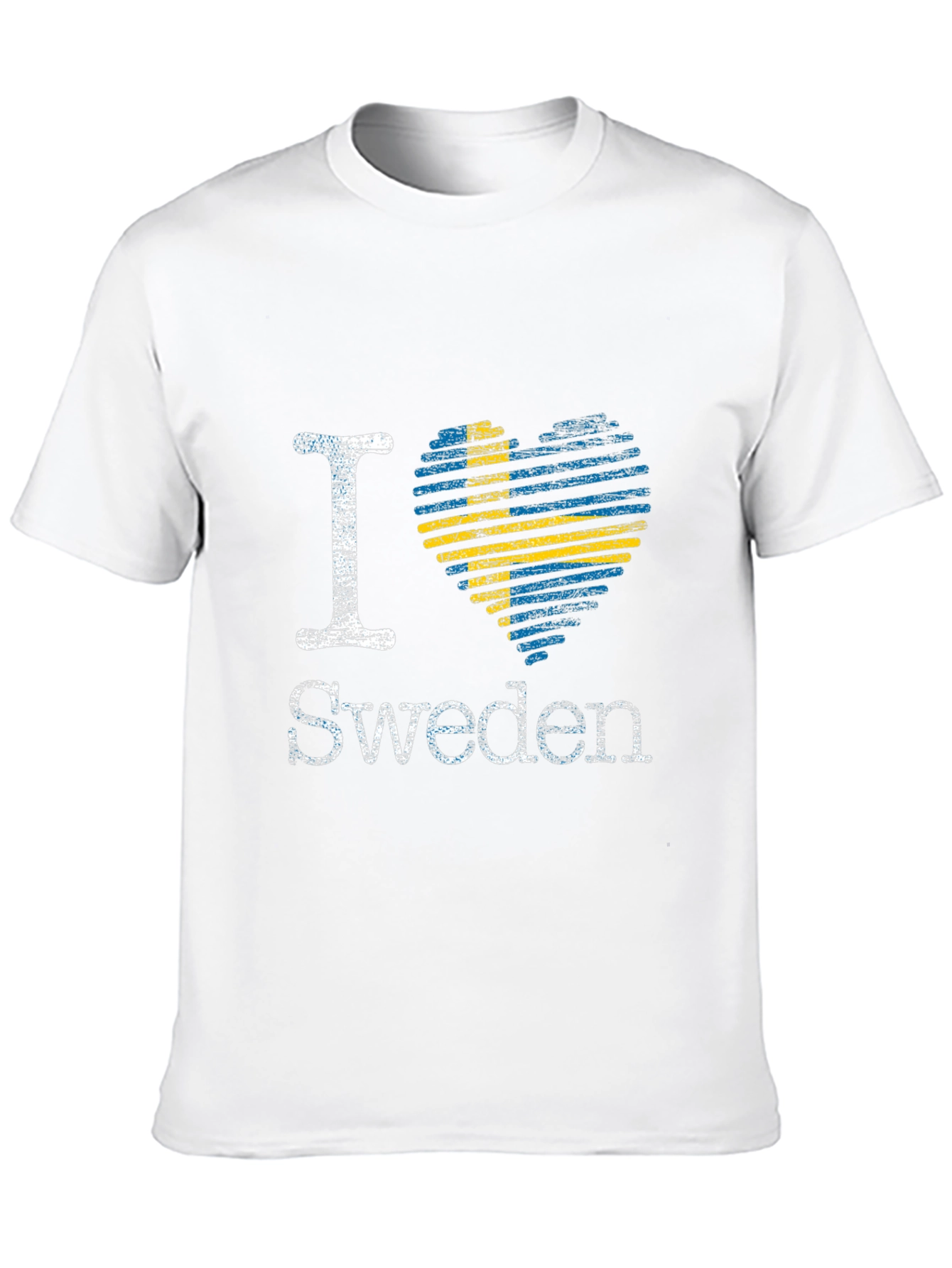 I Heart Sweden Tee - Flag Heart Design