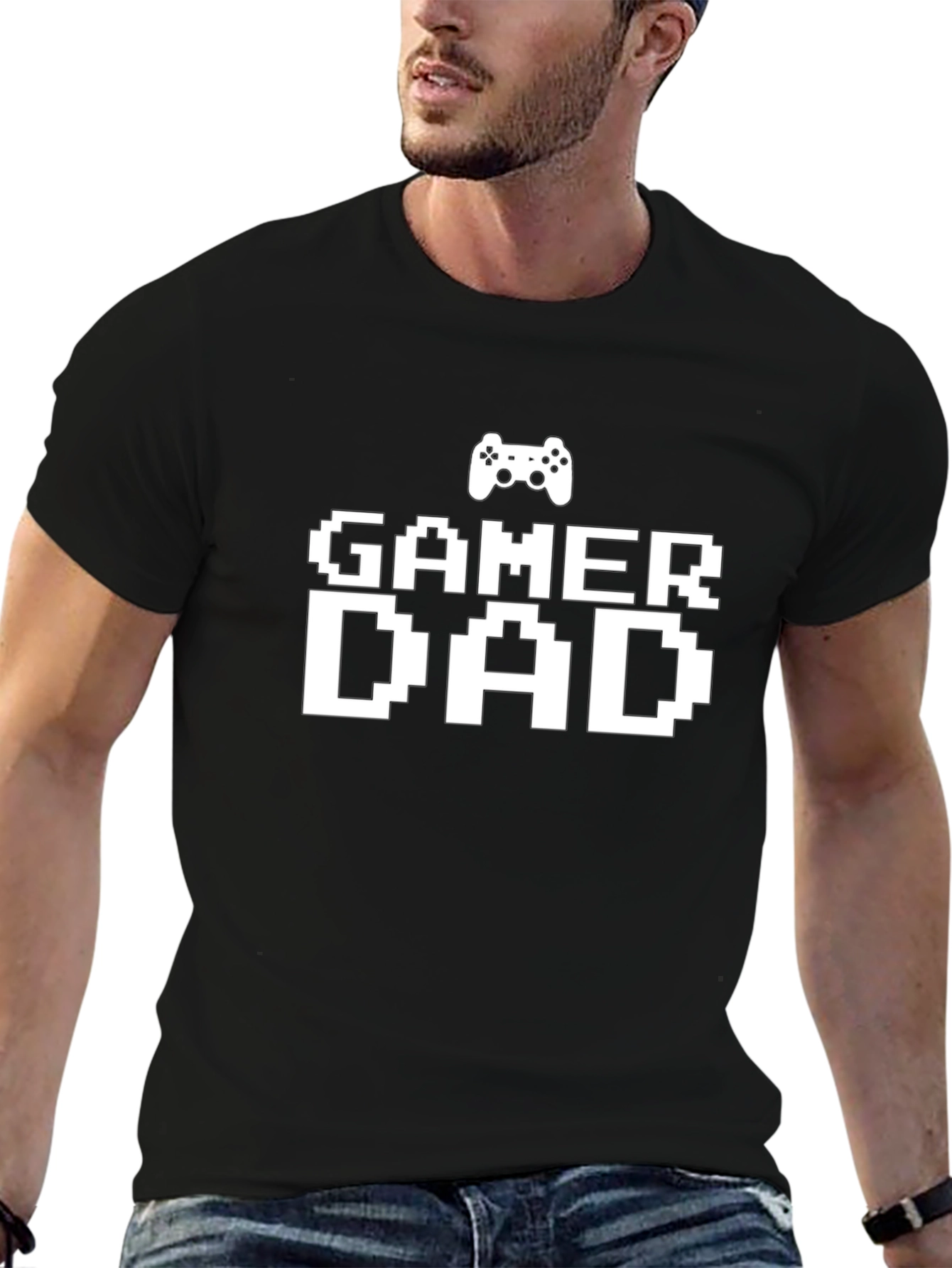 Gamer Dad T-Shirt - Pixel Art Design