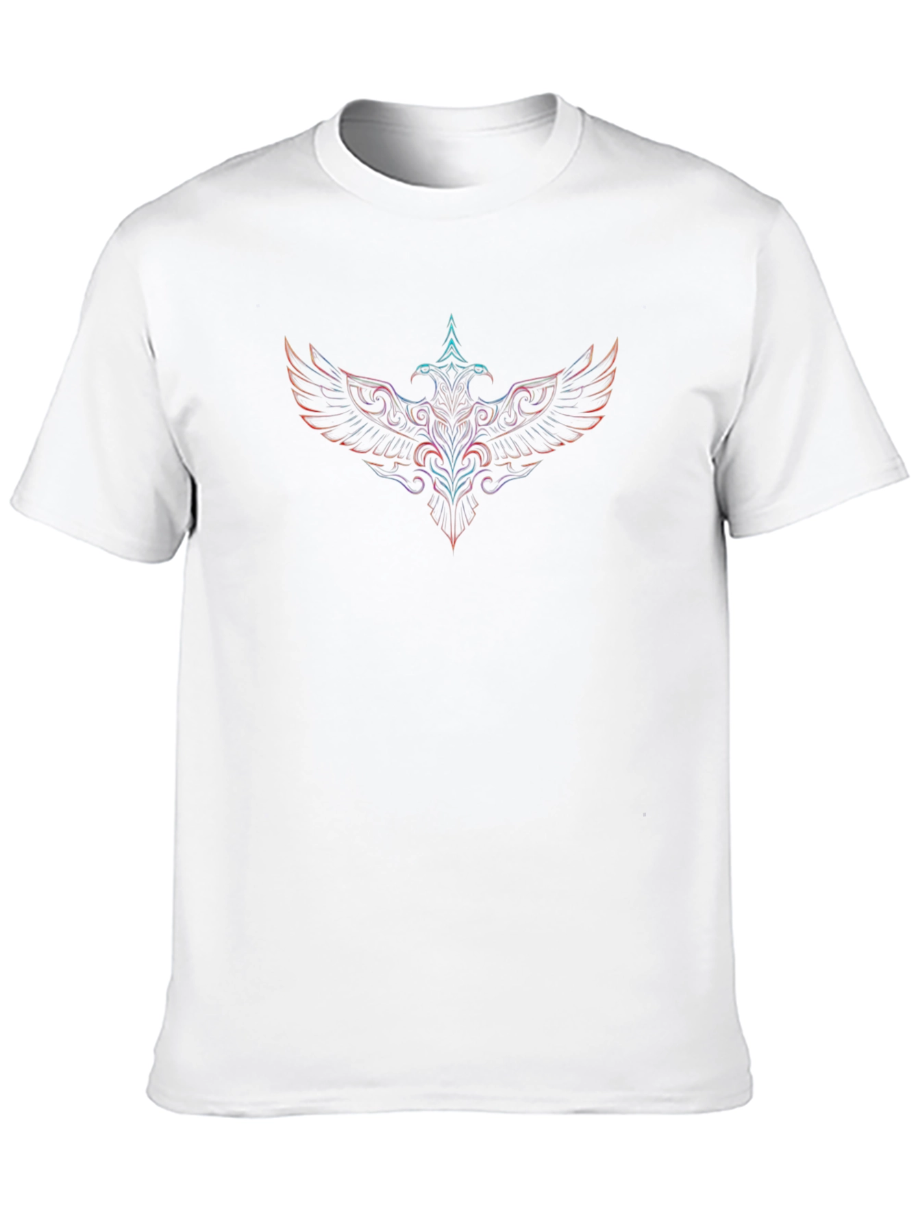 Neon Phoenix Graphic Black T-Shirt