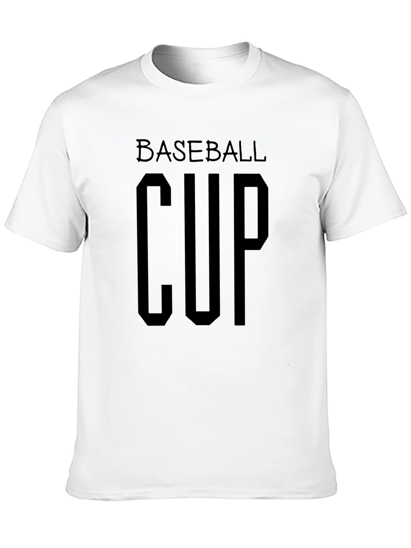 Baseball Cup Graphic Tee - Mens Black T-Shirt