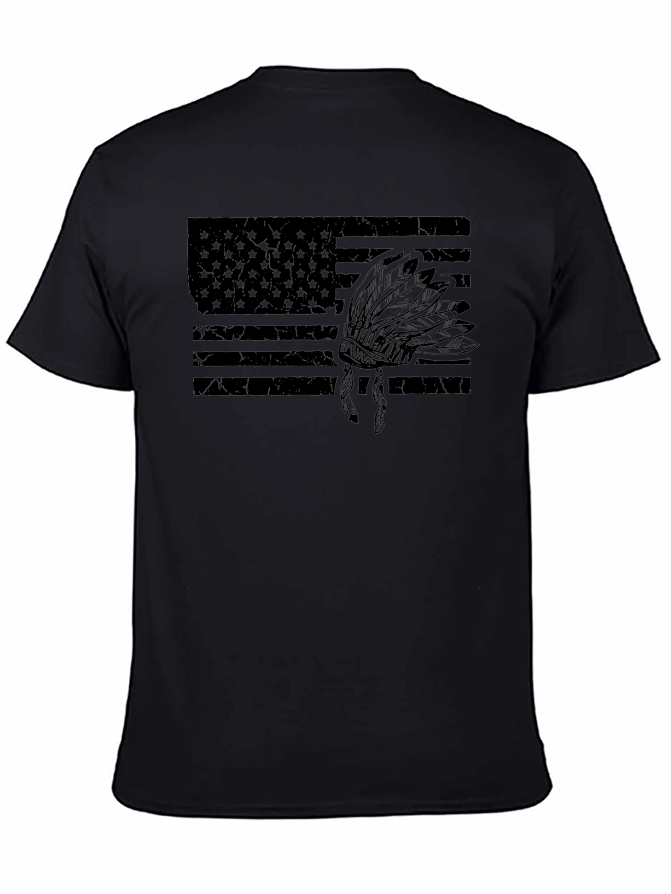 American Flag Headdress Graphic T-Shirt