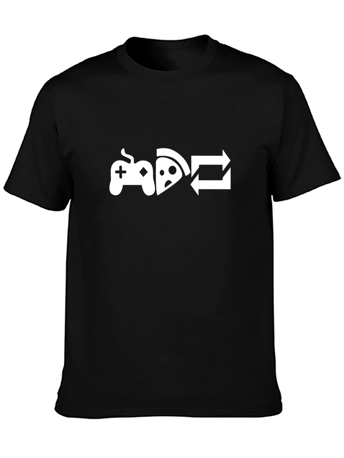 Game Pizza Repeat T-Shirt - Gamers Lifestyle Tee