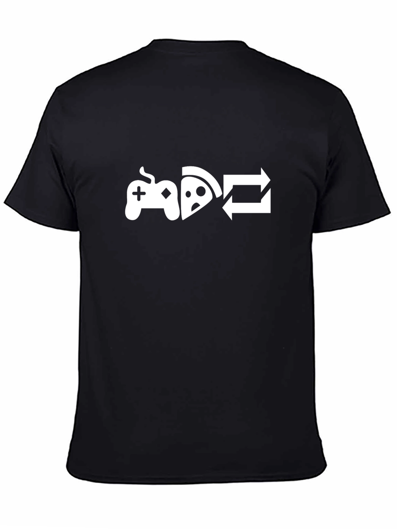 Game Pizza Repeat T-Shirt - Gamers Lifestyle Tee