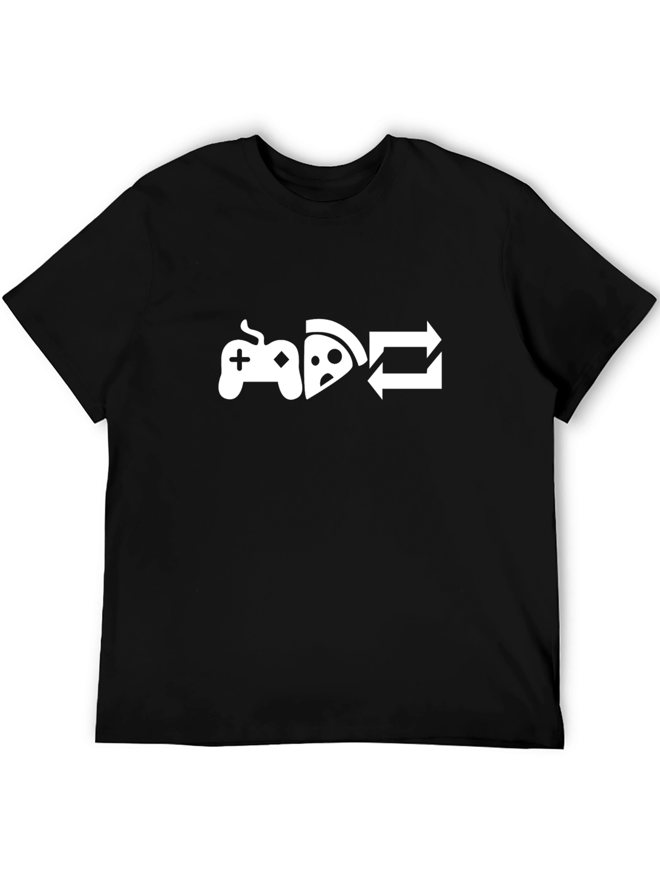 Game Pizza Repeat T-Shirt - Gamers Lifestyle Tee