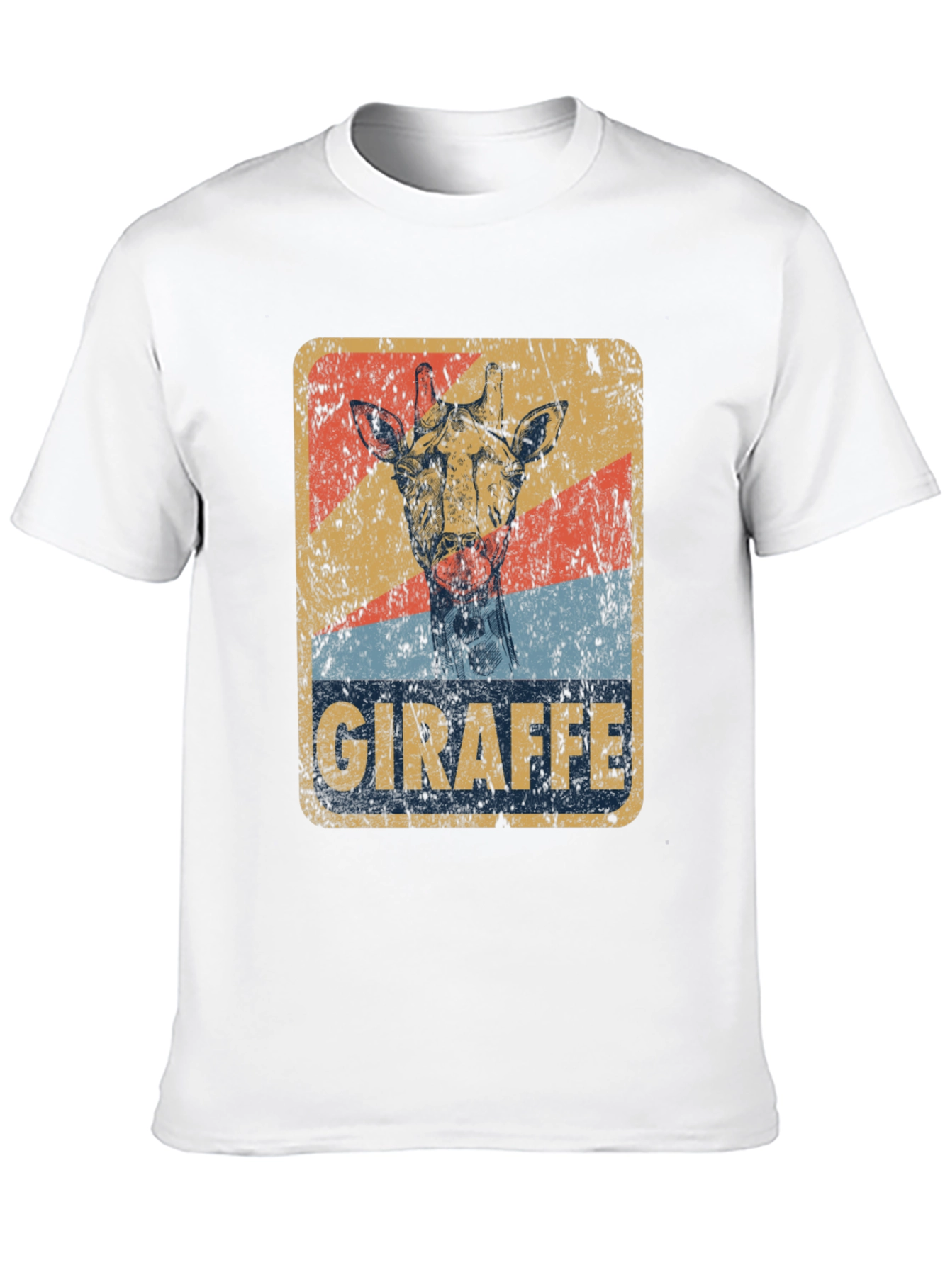 Giraffe Retro Graphic Tee - Unisex Cotton T-Shirt
