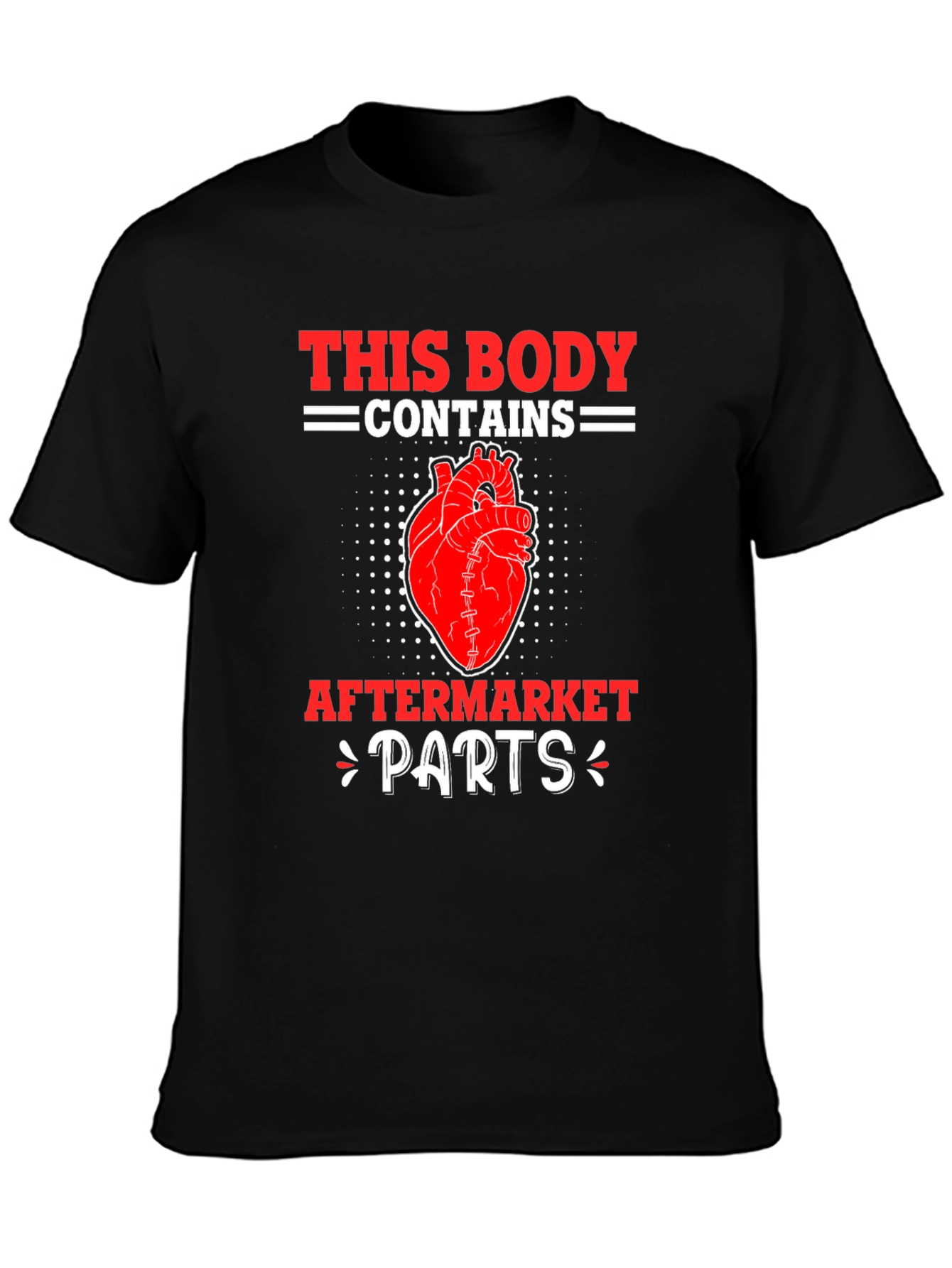 Funny Aftermarket Parts Heart Graphic T-Shirt