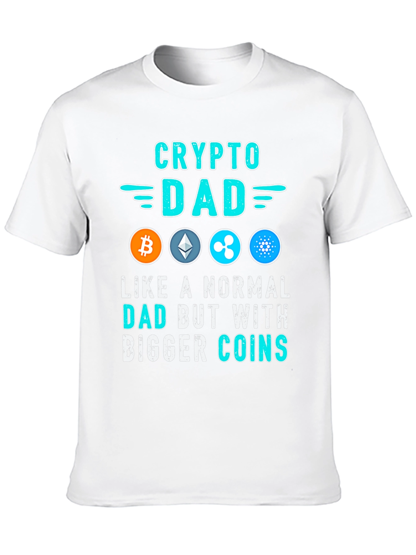 Crypto Dad T-Shirt Bitcoin Ethereum Cardano Digital Currency Tee