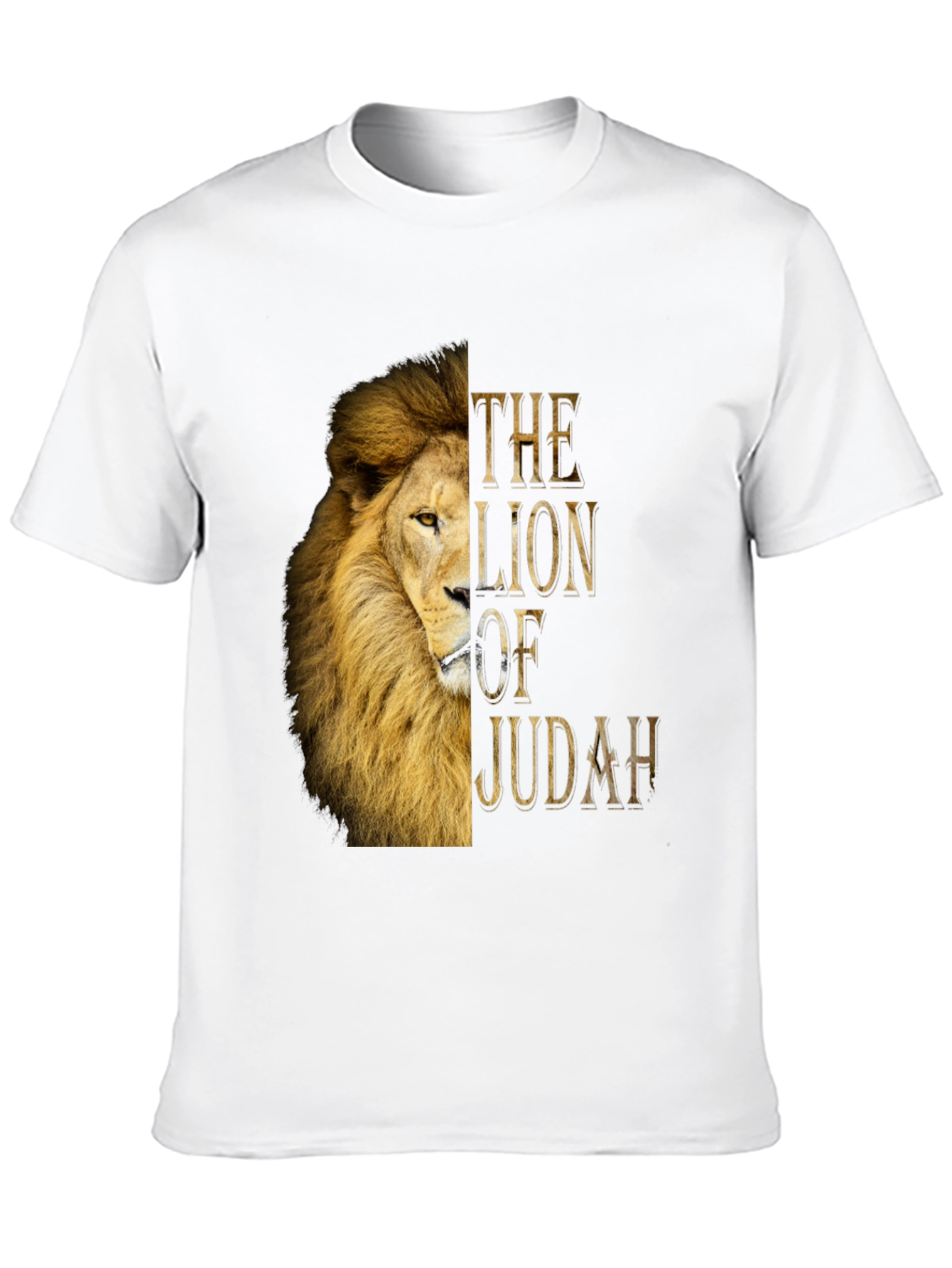 Lion of Judah Graphic Print Black T-Shirt