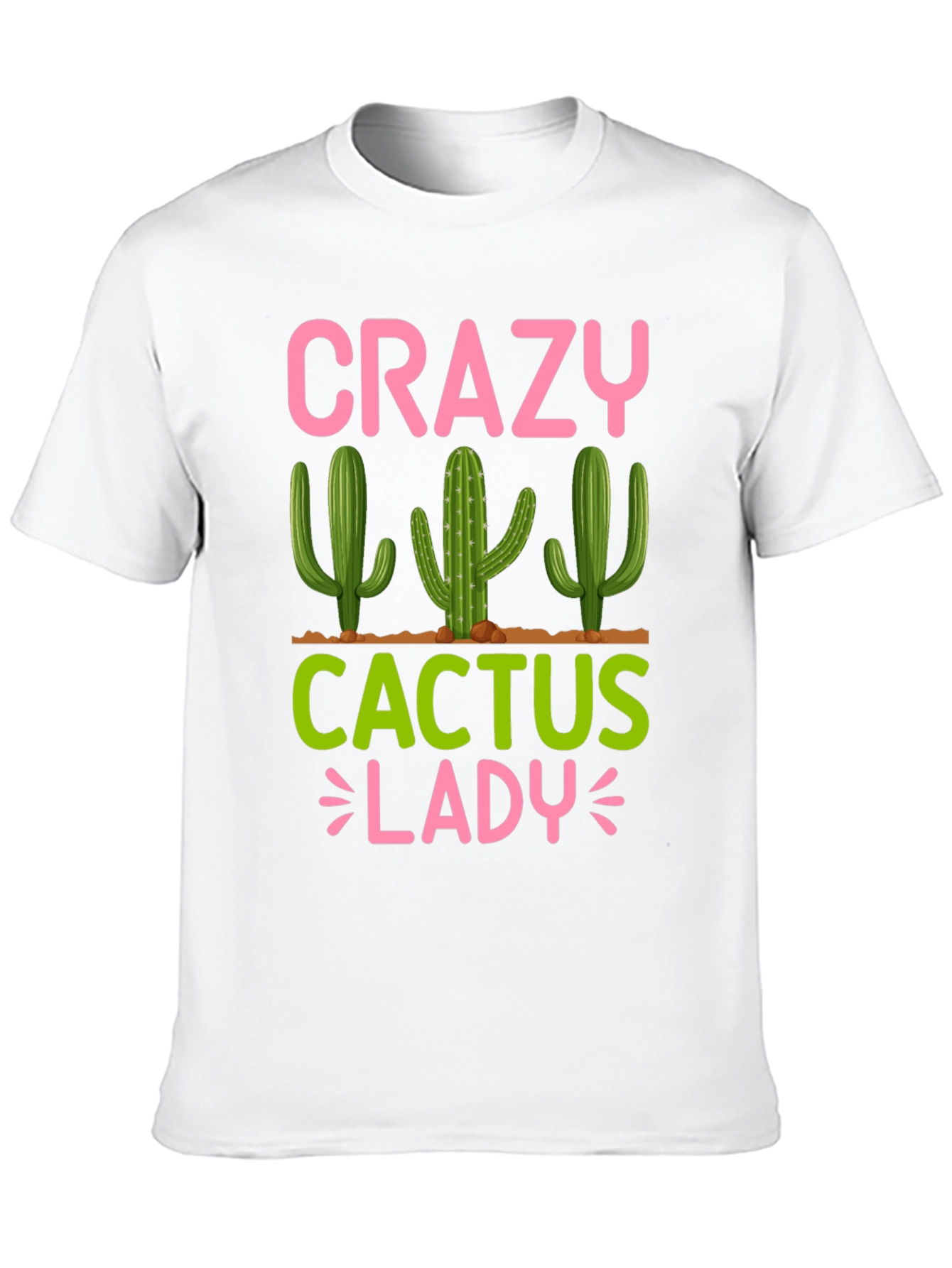 Crazy Cactus Lady T-Shirt - Funny Plant Lover Tee