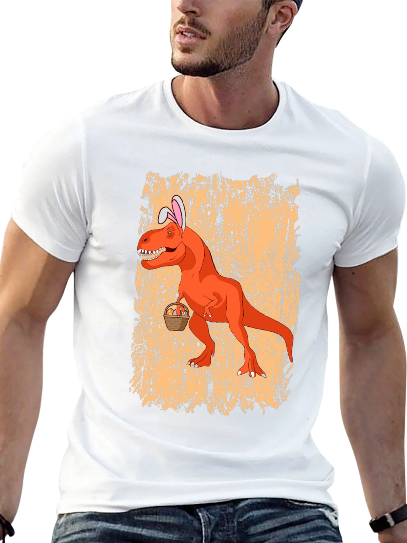 Easter T-Rex Bunny Ears Graphic Tee