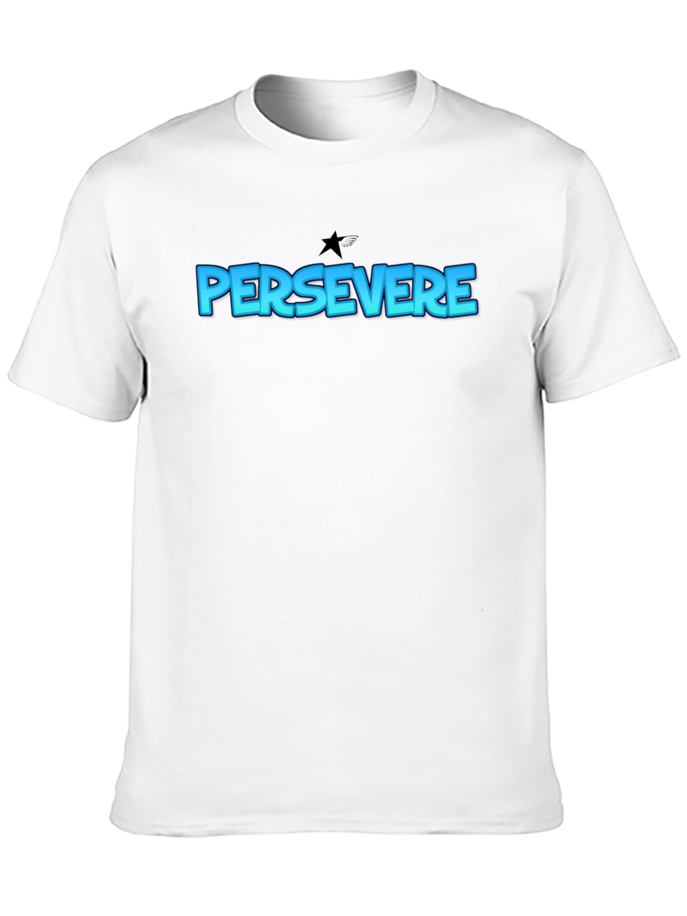 Persevere Graphic Tee - Classic Black Cotton T-Shirt