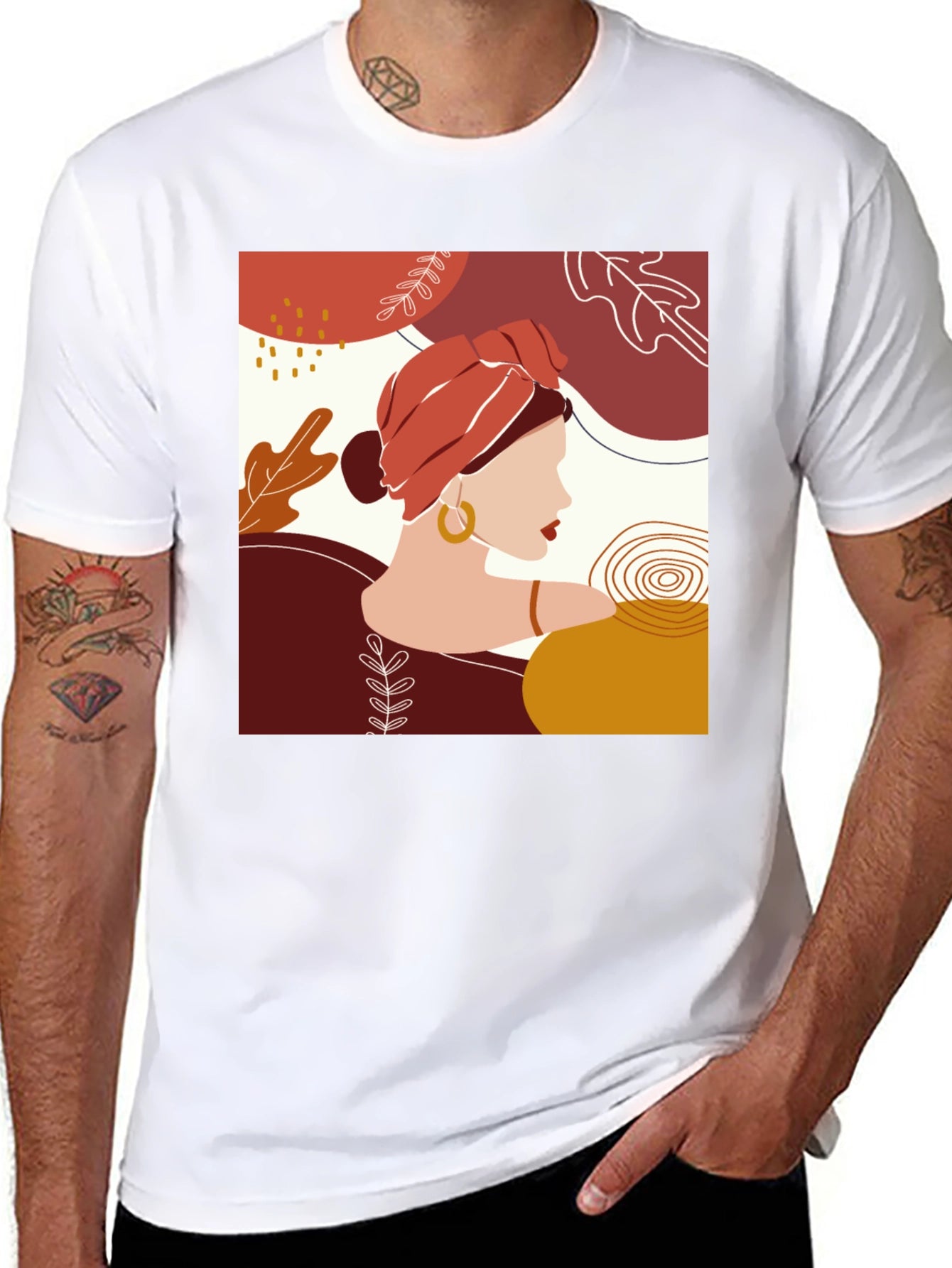 Abstract Woman Graphic Tee - Stylish Casual Wear