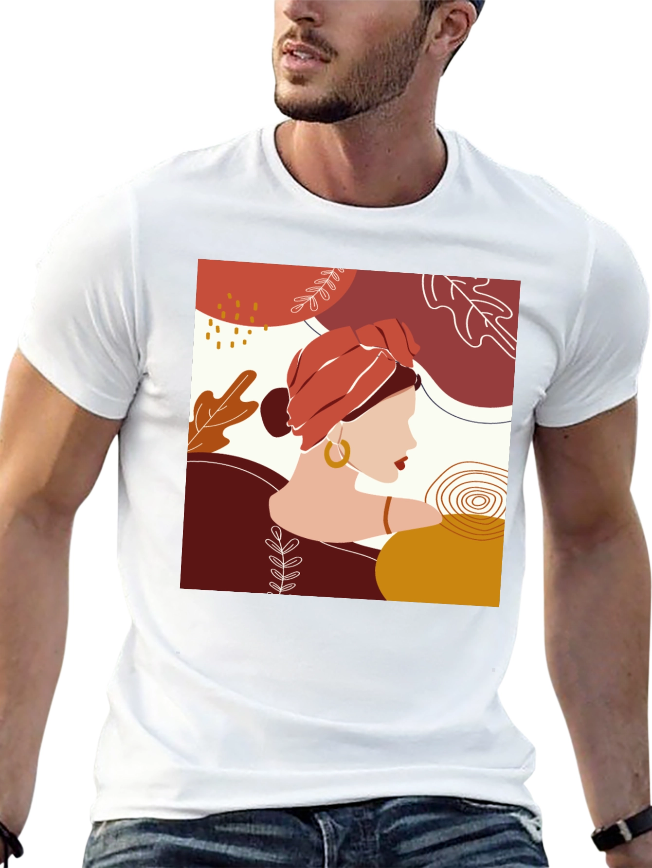 Abstract Woman Graphic Tee - Stylish Casual Wear