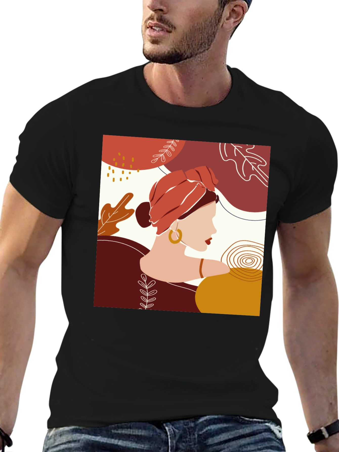 Abstract Woman Graphic Tee - Stylish Casual Wear