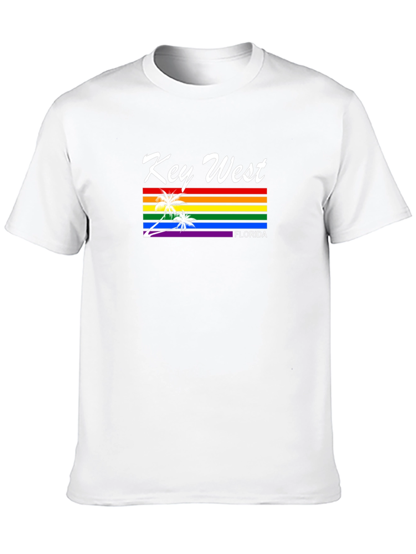 Key West Pride T-Shirt - Florida Rainbow Design