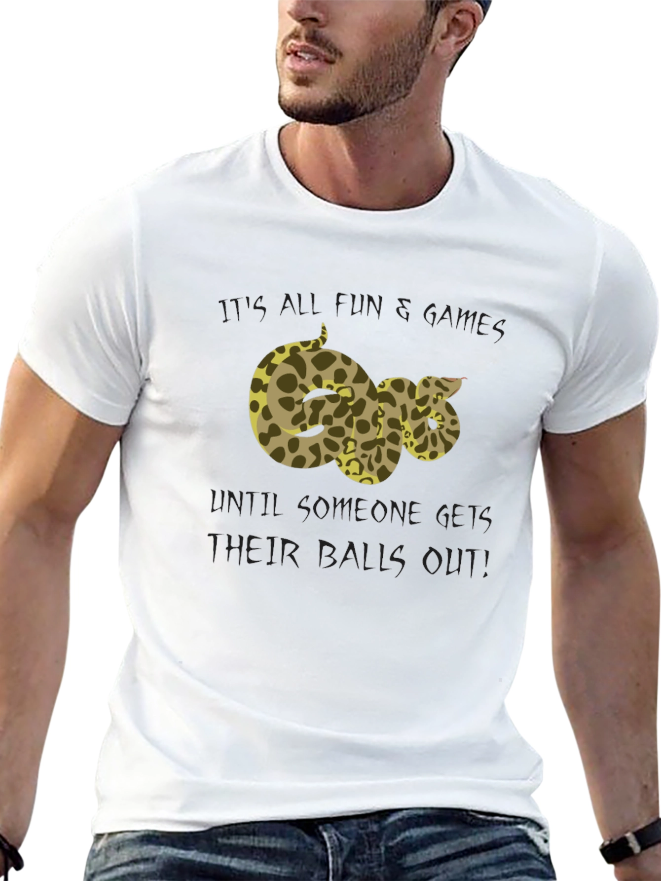 Funny Snake T-Shirt - Its All Fun & Games