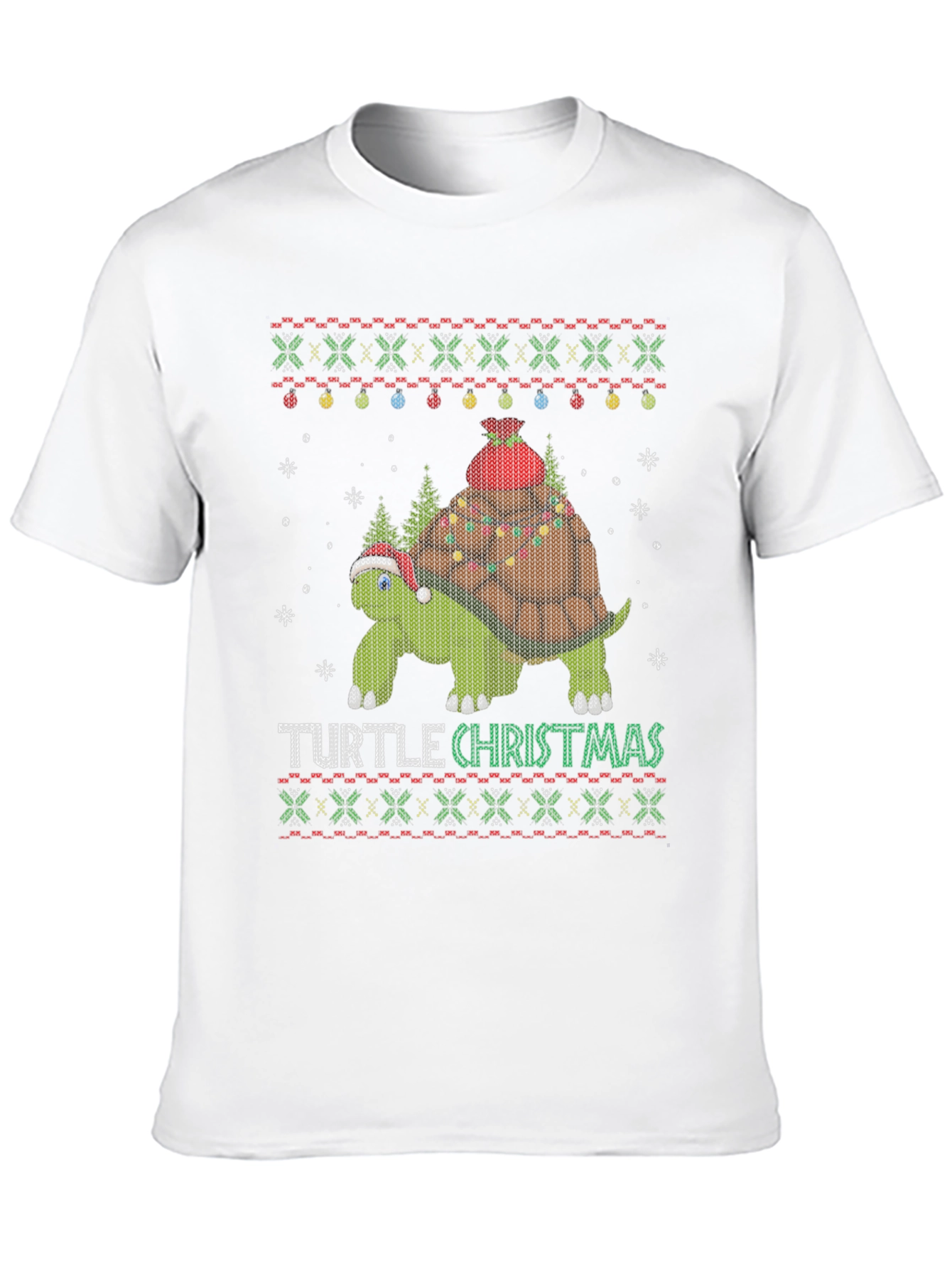 Turtle Christmas Holiday Novelty T-Shirt