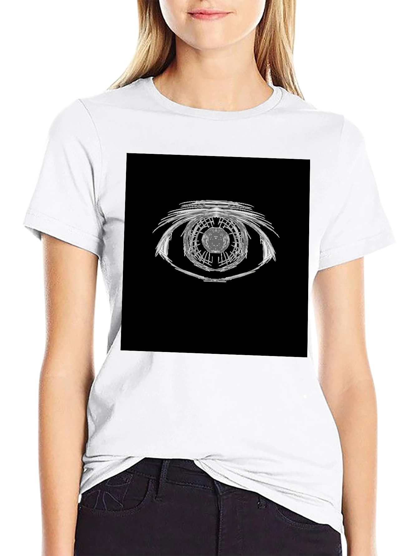 Abstract Eye Graphic Tee - Modern Art Shirt