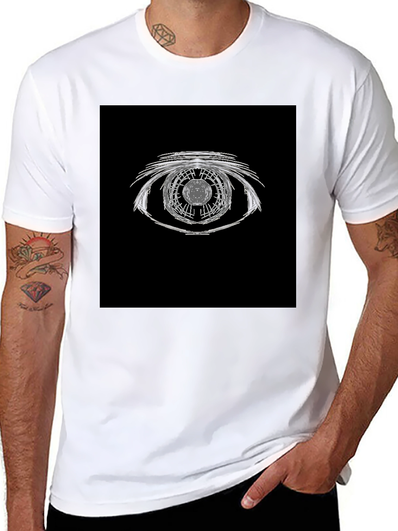 Abstract Eye Graphic Tee - Modern Art Shirt