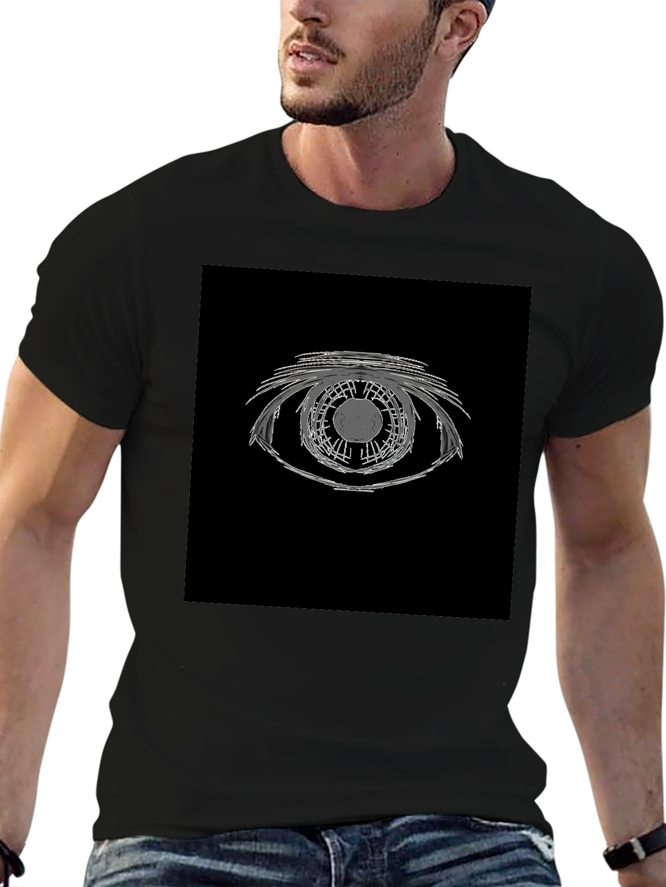 Abstract Eye Graphic Tee - Modern Art Shirt