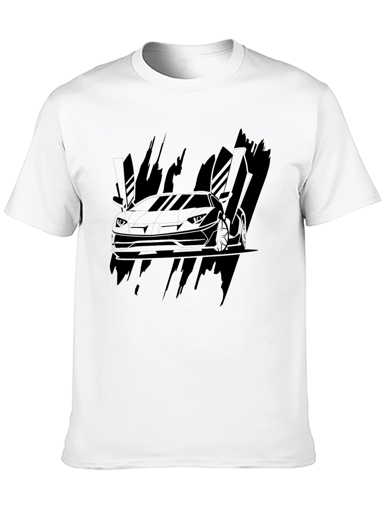 Black Car Graphic Tee - Modern Style