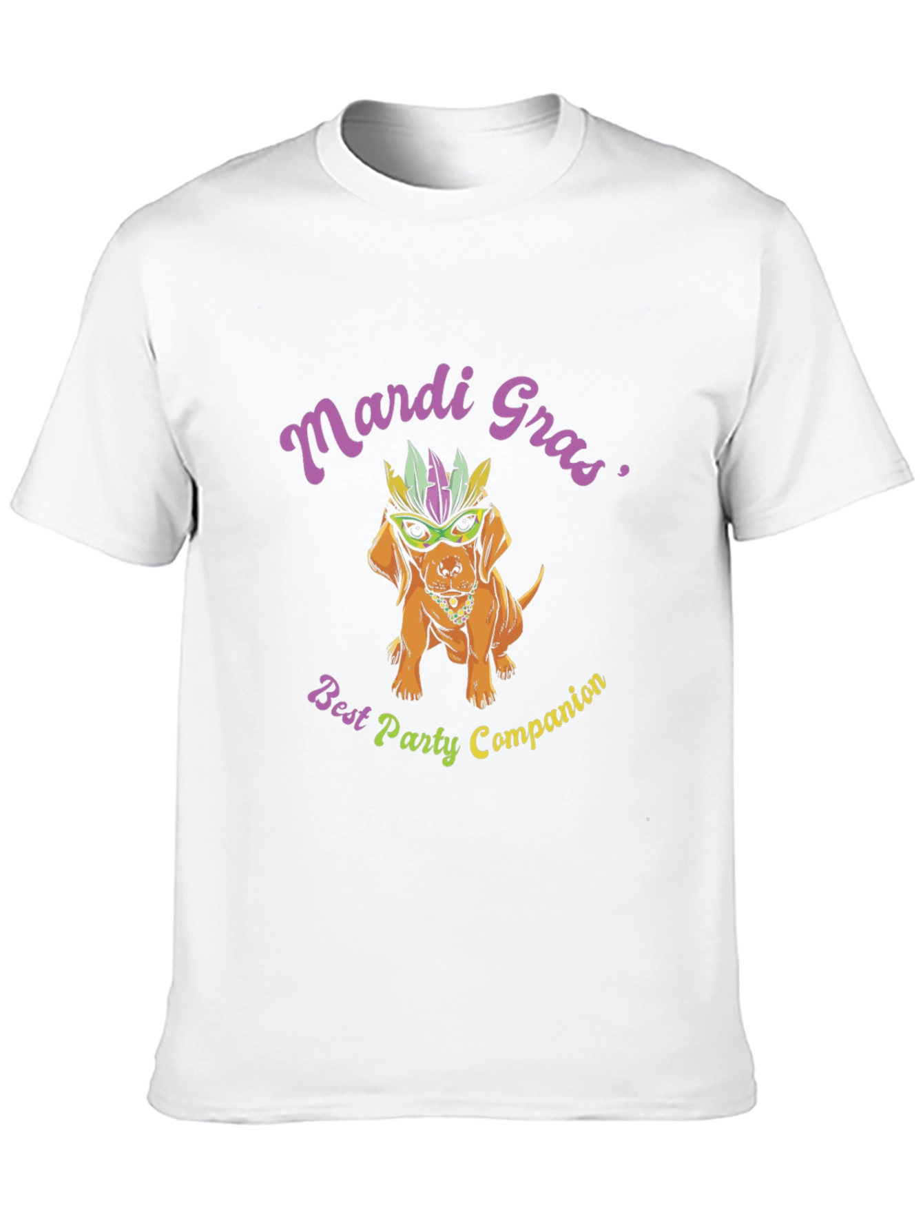 Mardi Gras Dog T-Shirt - Best Party Companion