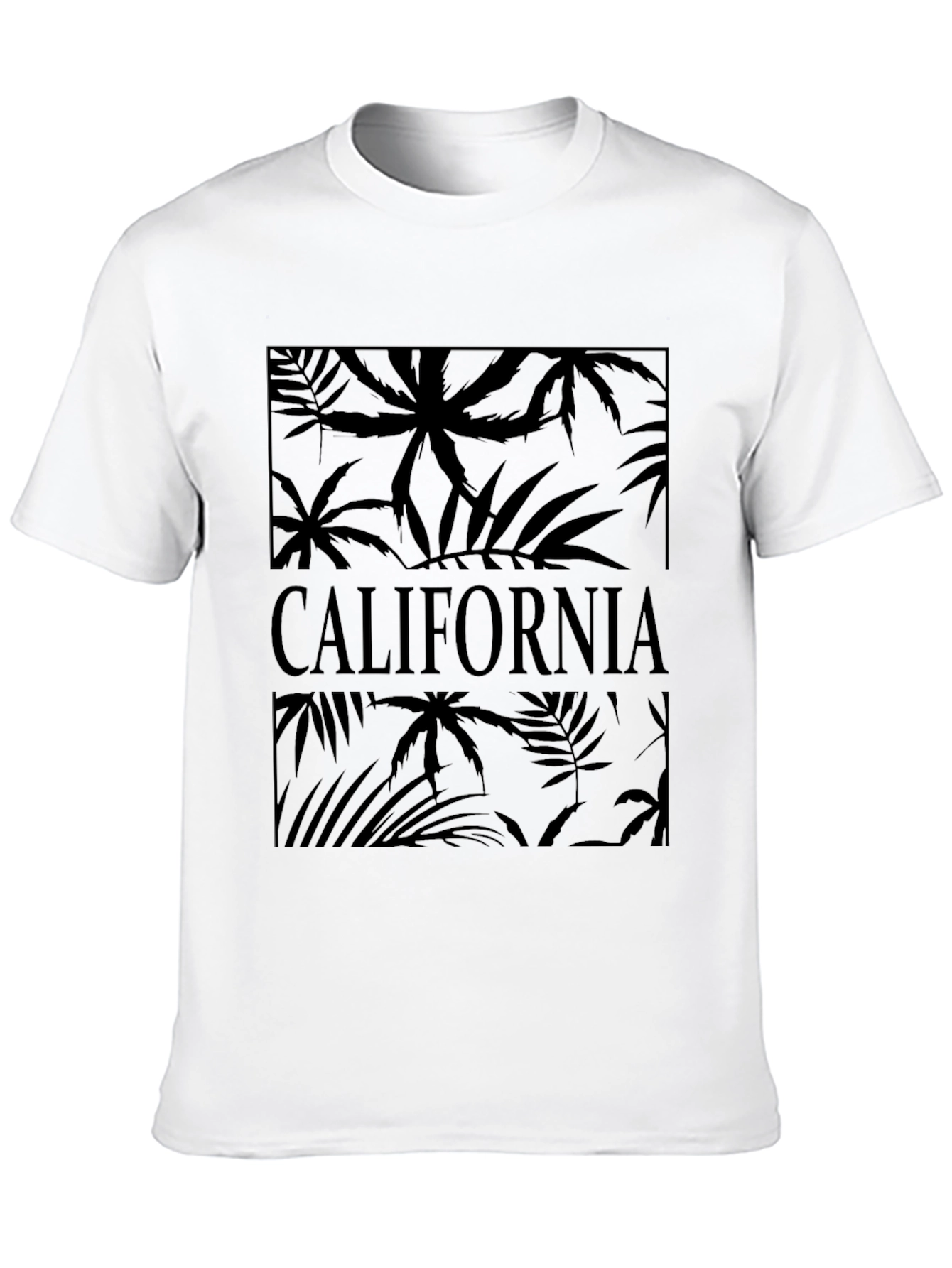 California Palms Graphic Tee - Black Cotton Blend