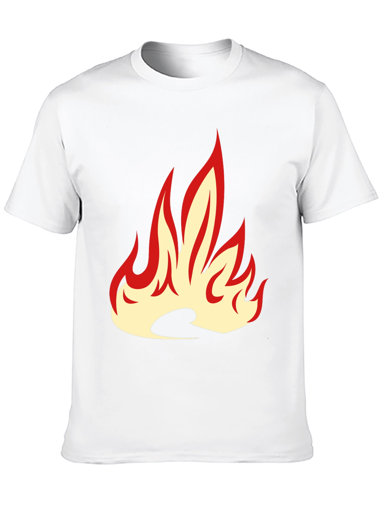 Fiery Flame Graphic Tee - Bold Black T-Shirt