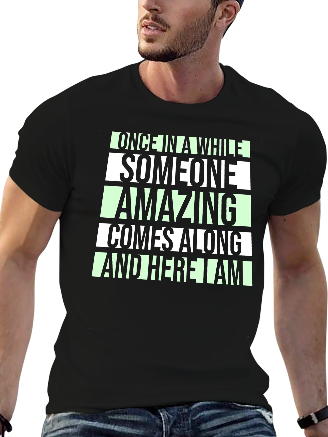Amazing Comes Along Black T-Shirt