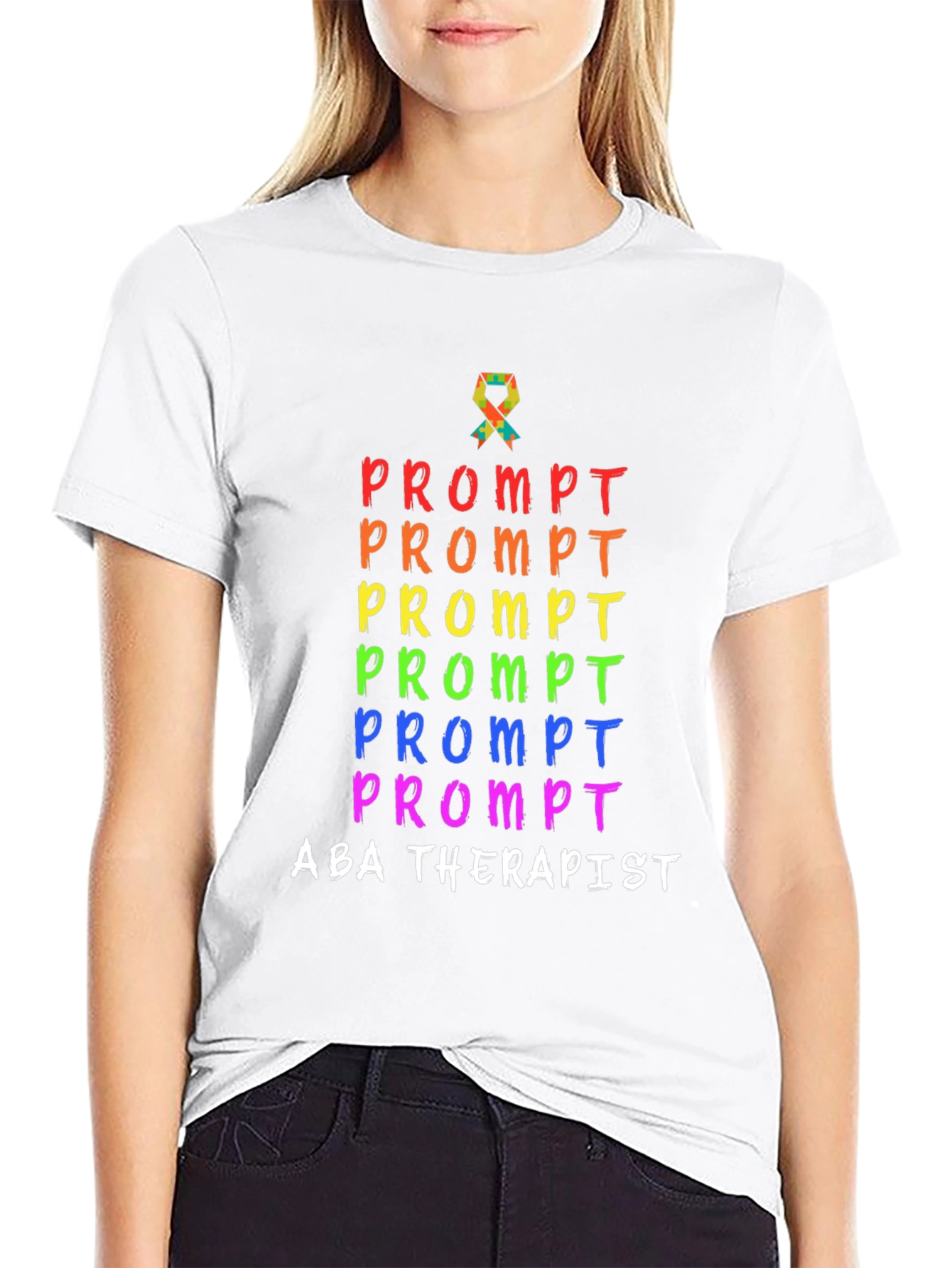 ABA Therapist Prompt Rainbow Shirt
