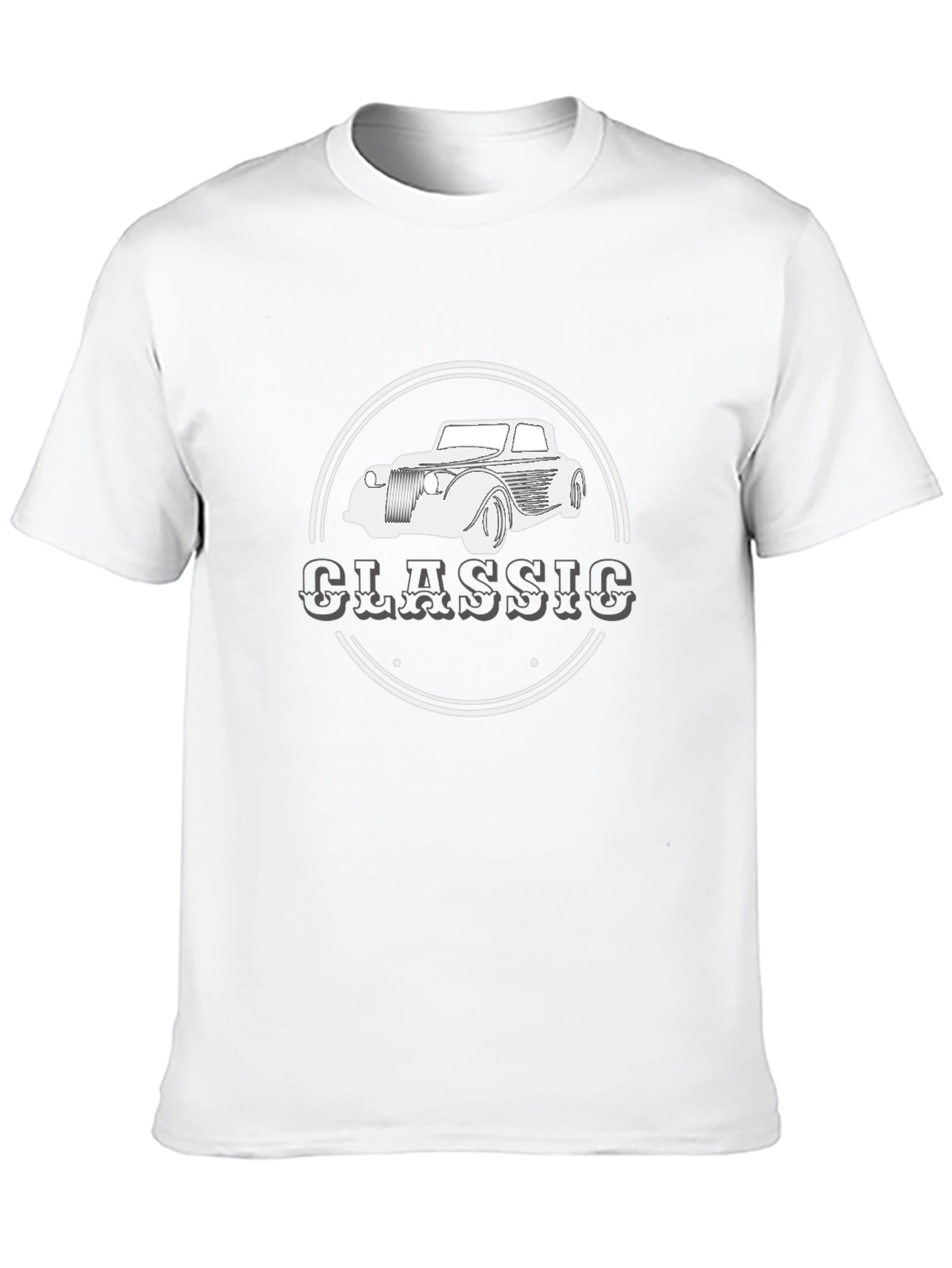 Classic Car Graphic Tee - Retro Style Black T-Shirt