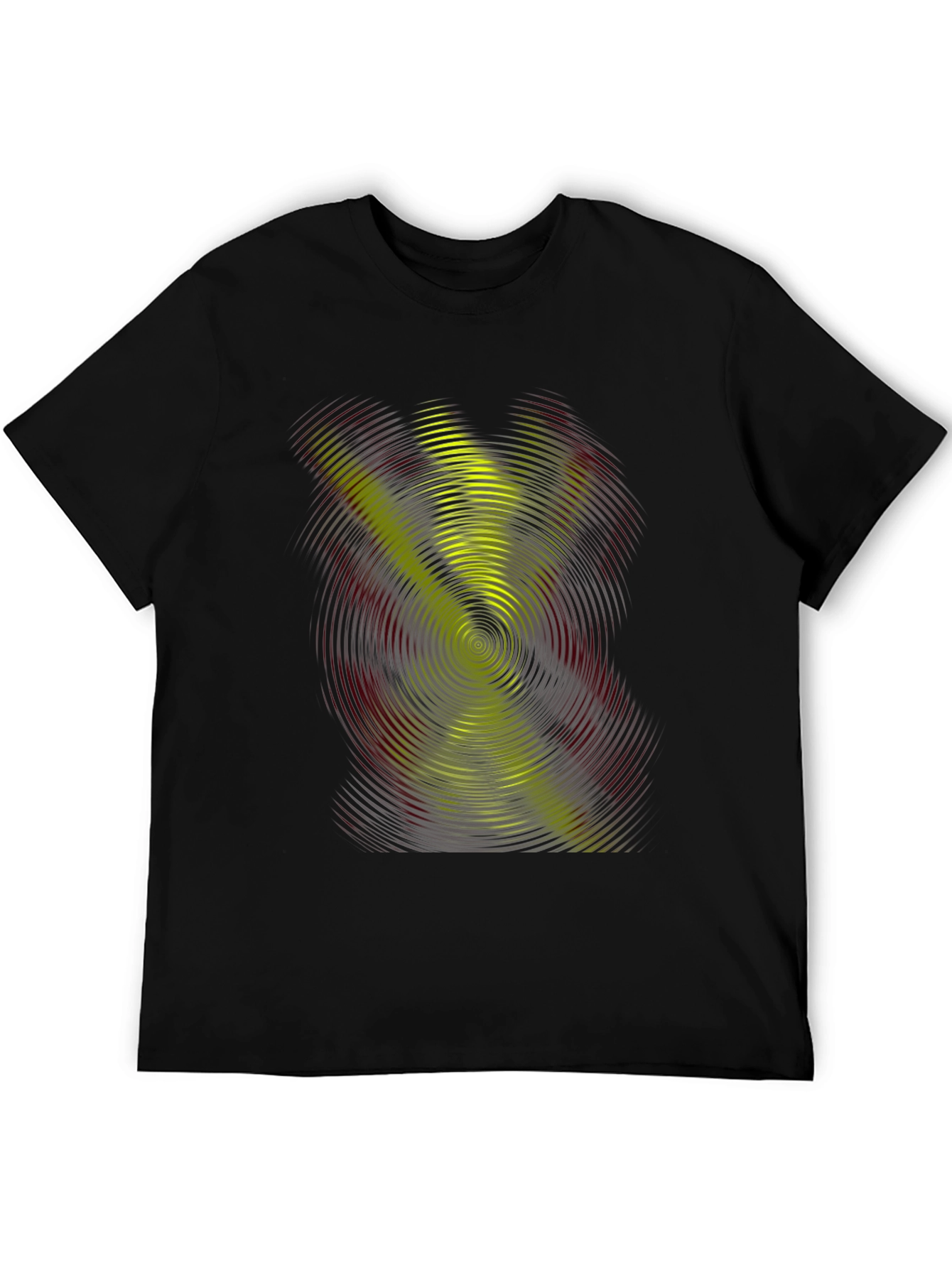 Abstract Swirl Graphic Tee - Black Casual Shirt