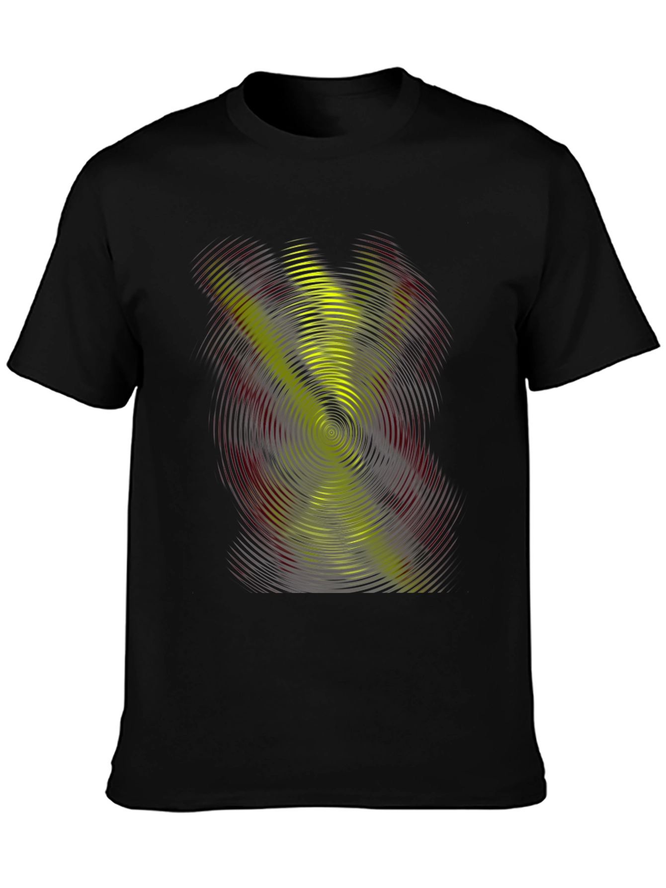 Abstract Swirl Graphic Tee - Black Casual Shirt