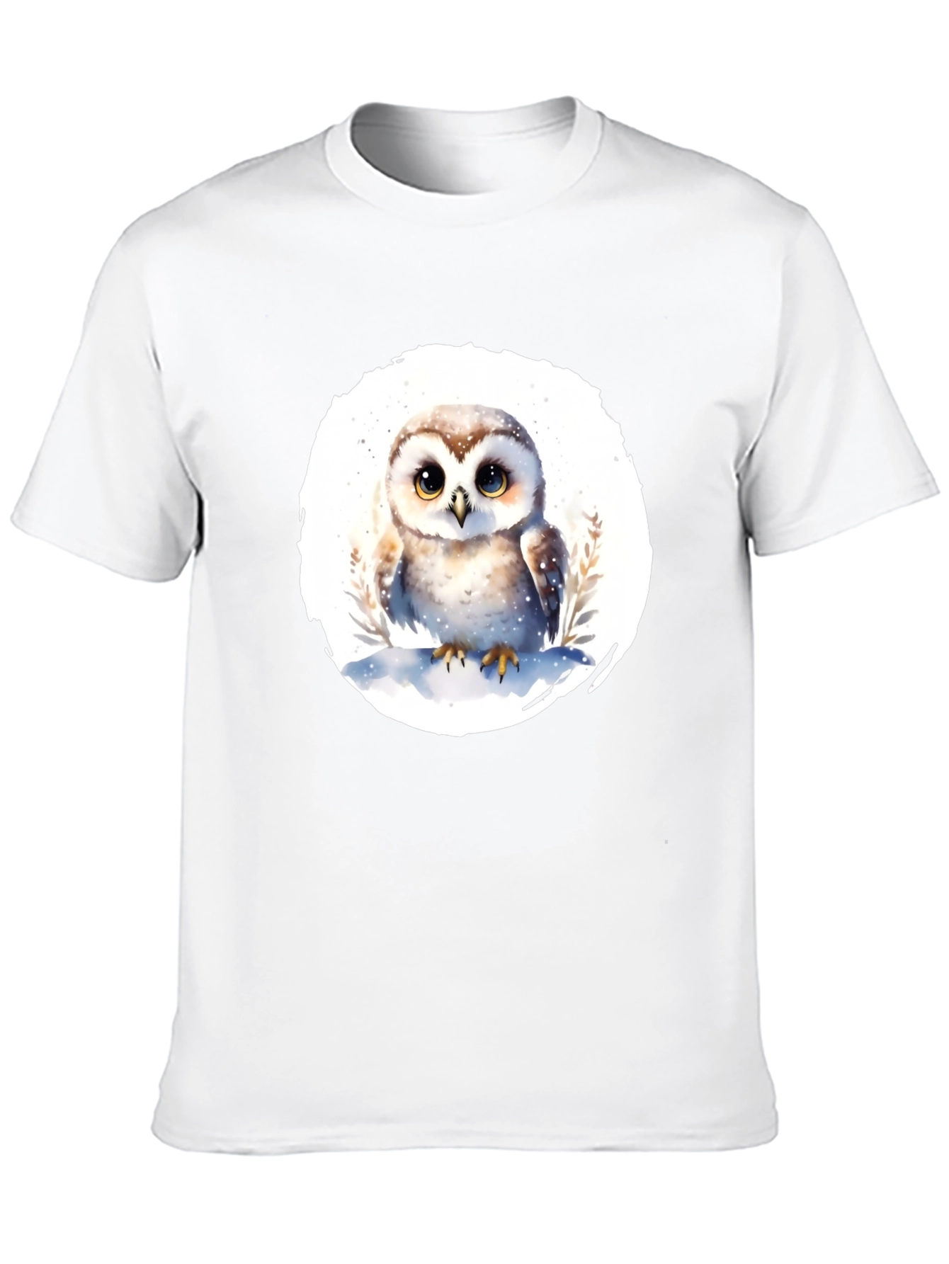 Cute Owl Graphic T-Shirt - Mens Black Tee