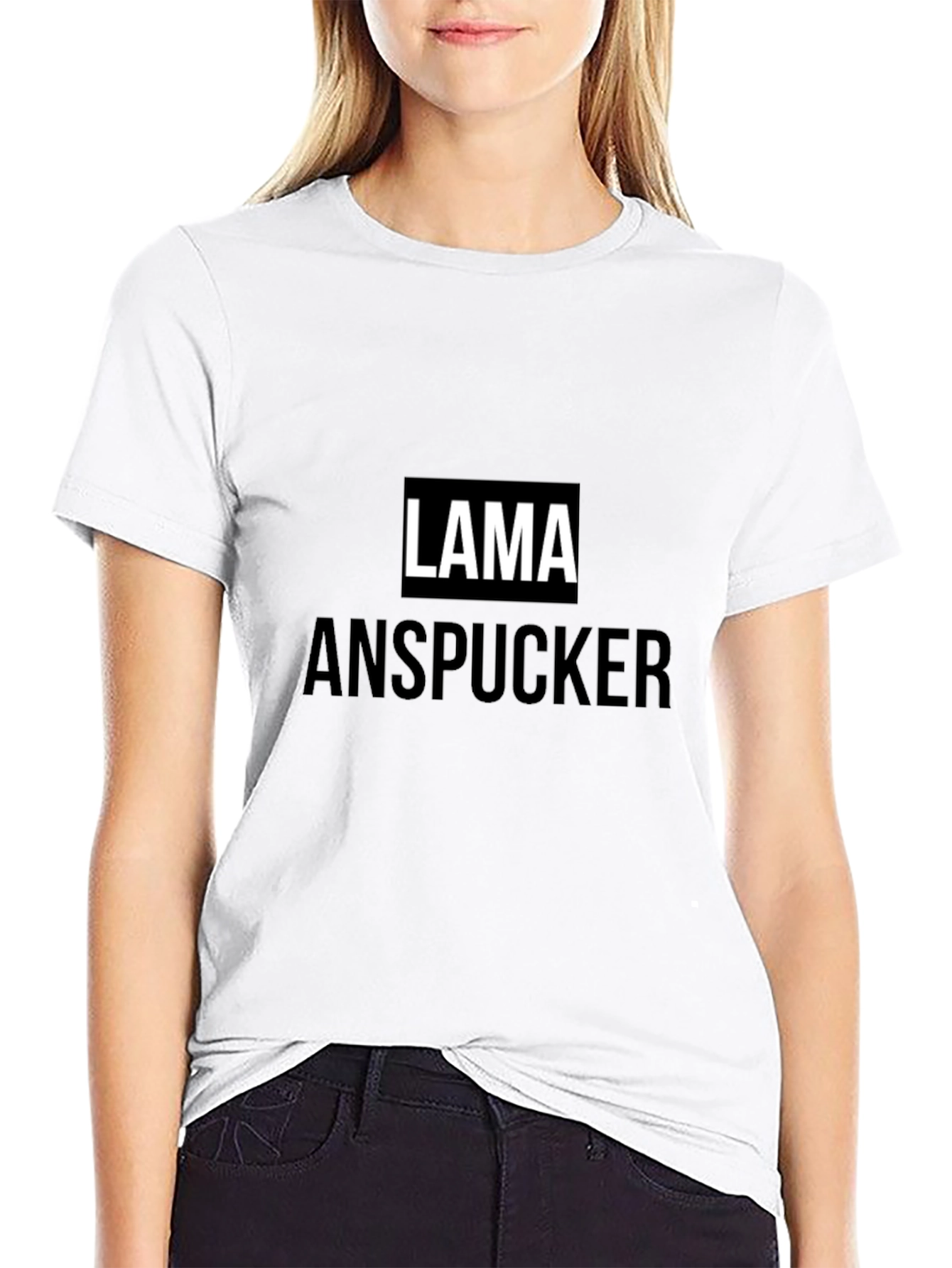 Lama Anspucker Black T-Shirt