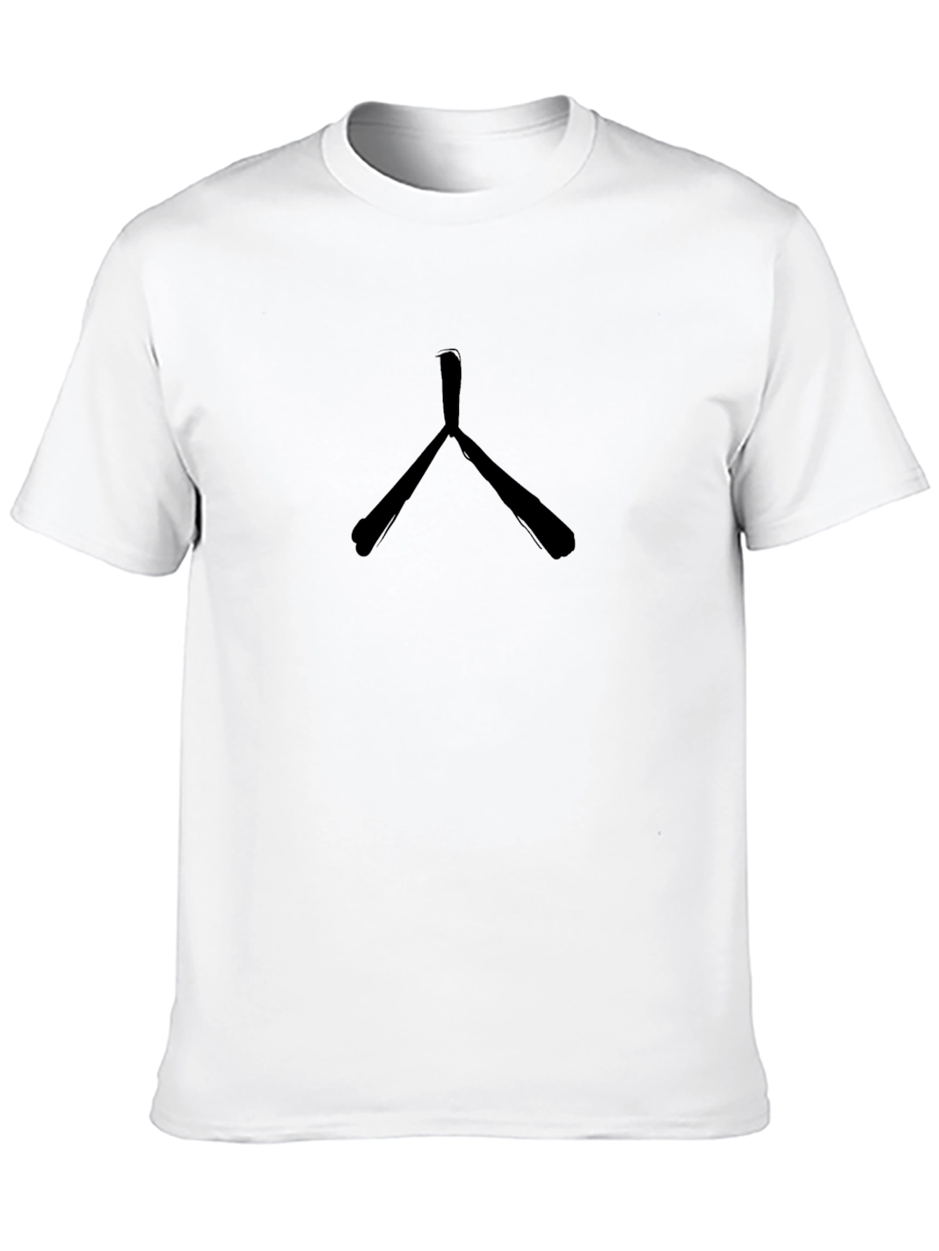 Mens Black T-Shirt with Oars Graphic