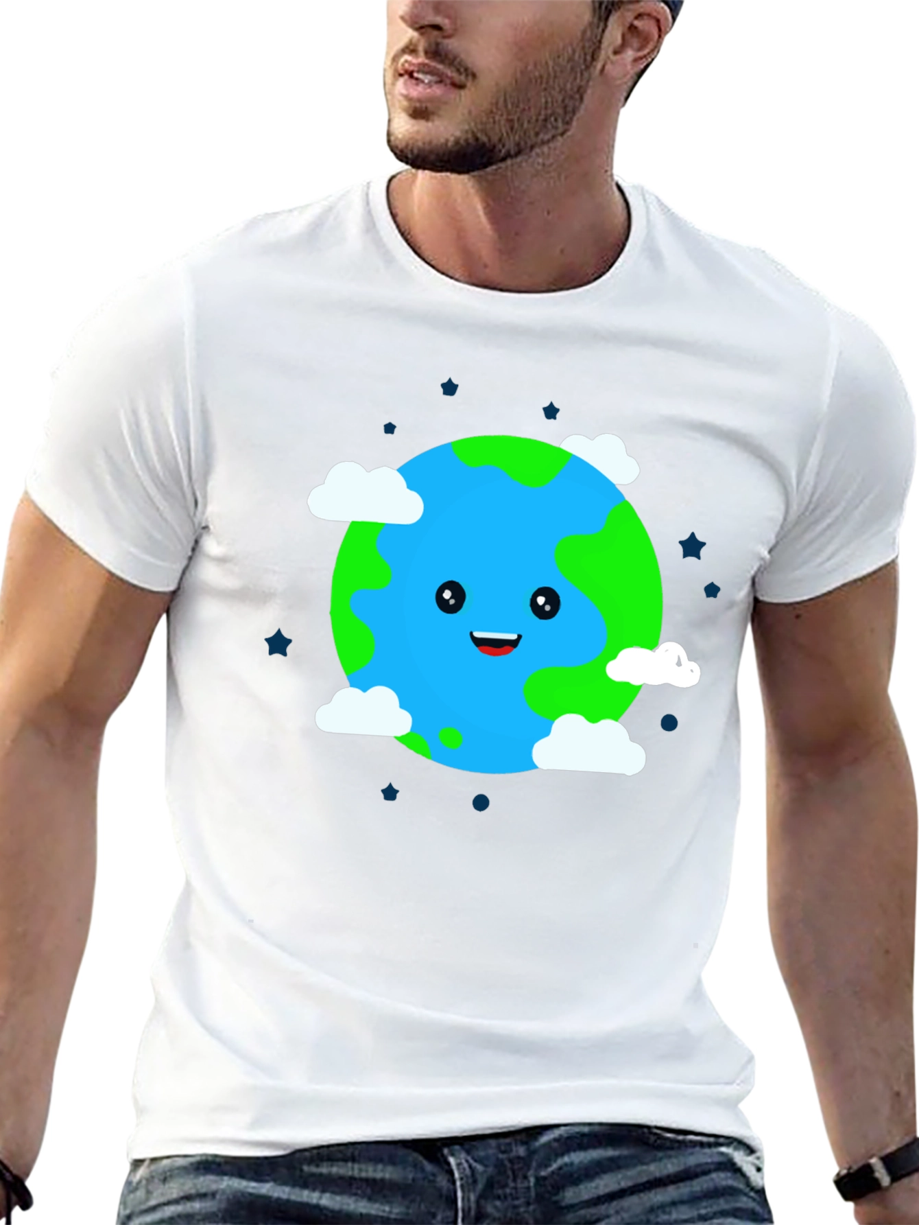 Cartoon Earth Graphic Tee