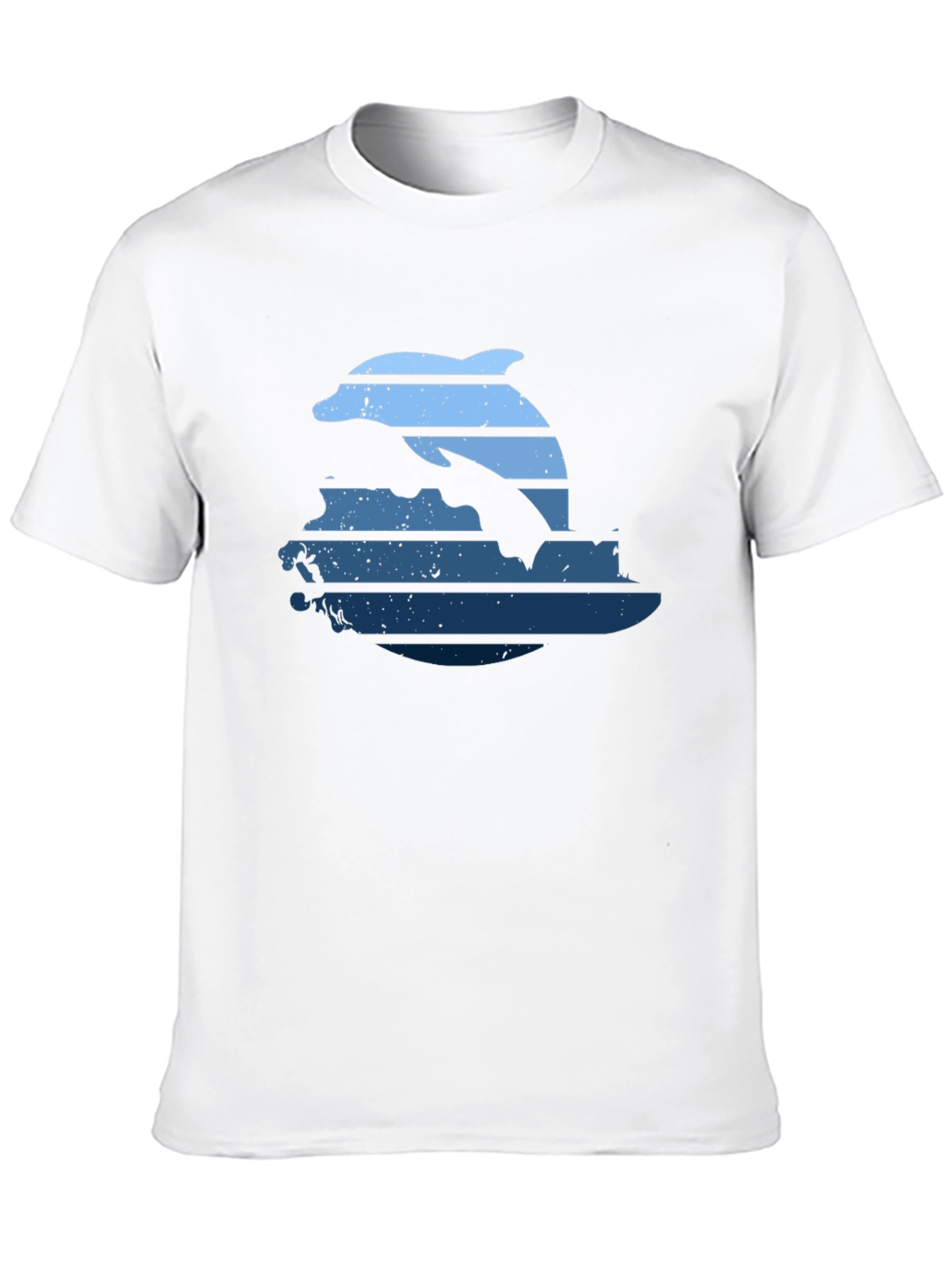 Retro Dolphin Horizon Graphic T-Shirt