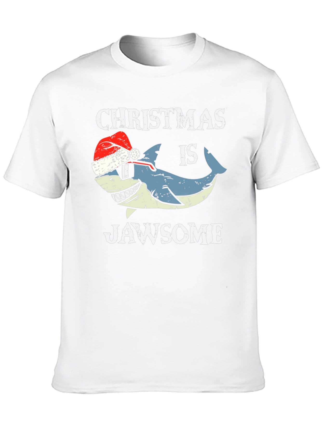 Christmas Jawsome Shark T-Shirt Holiday Tee