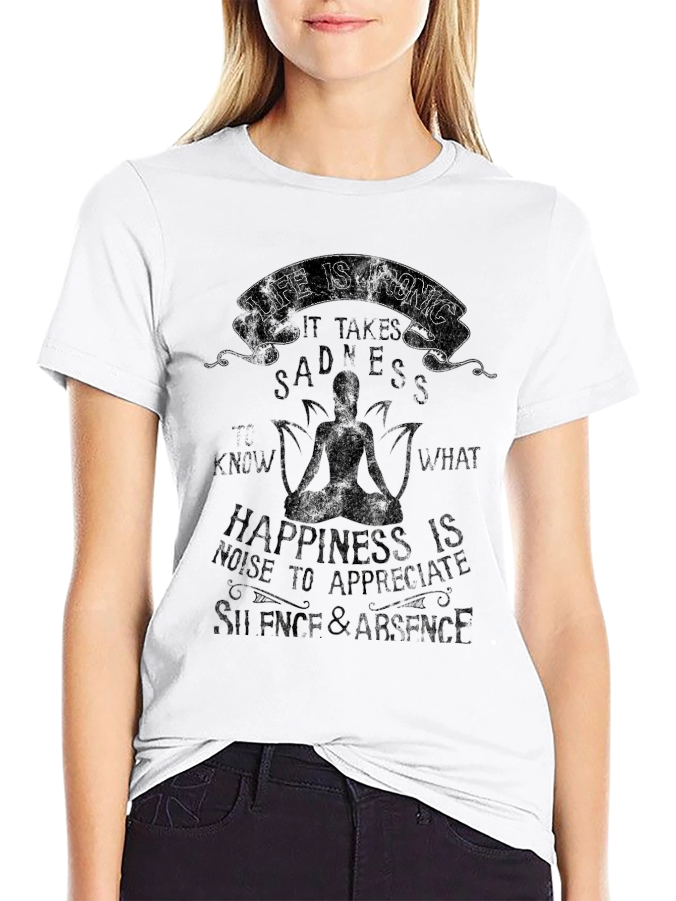 Life Is Ironic Graphic Tee - Black