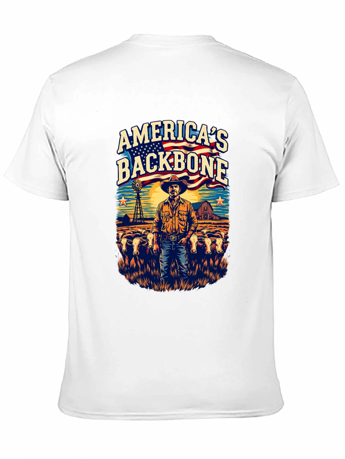 Americas Backbone Graphic Tee - Patriotic Farmer