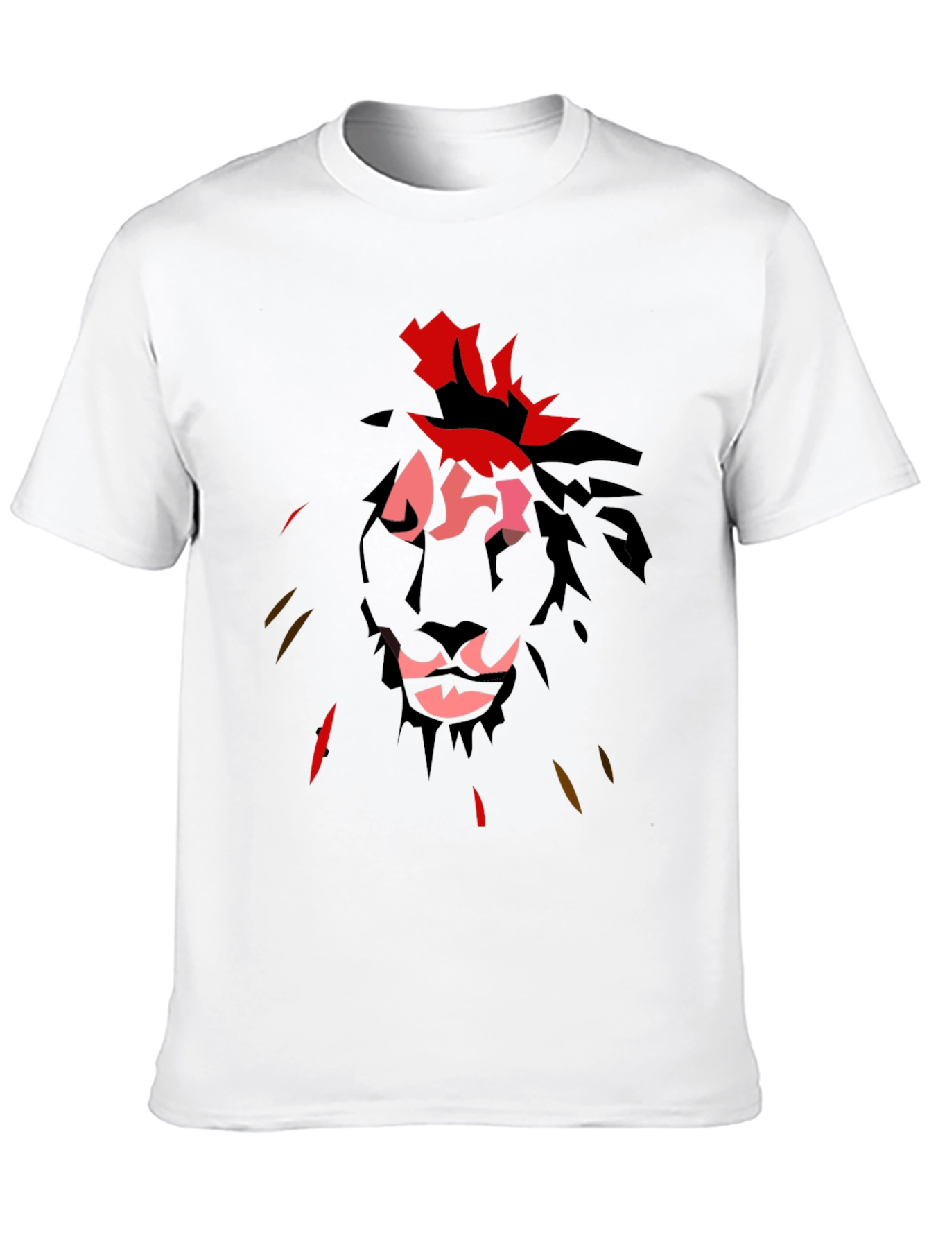 Lion Graphic Tee - Stylish Mens Black T-Shirt