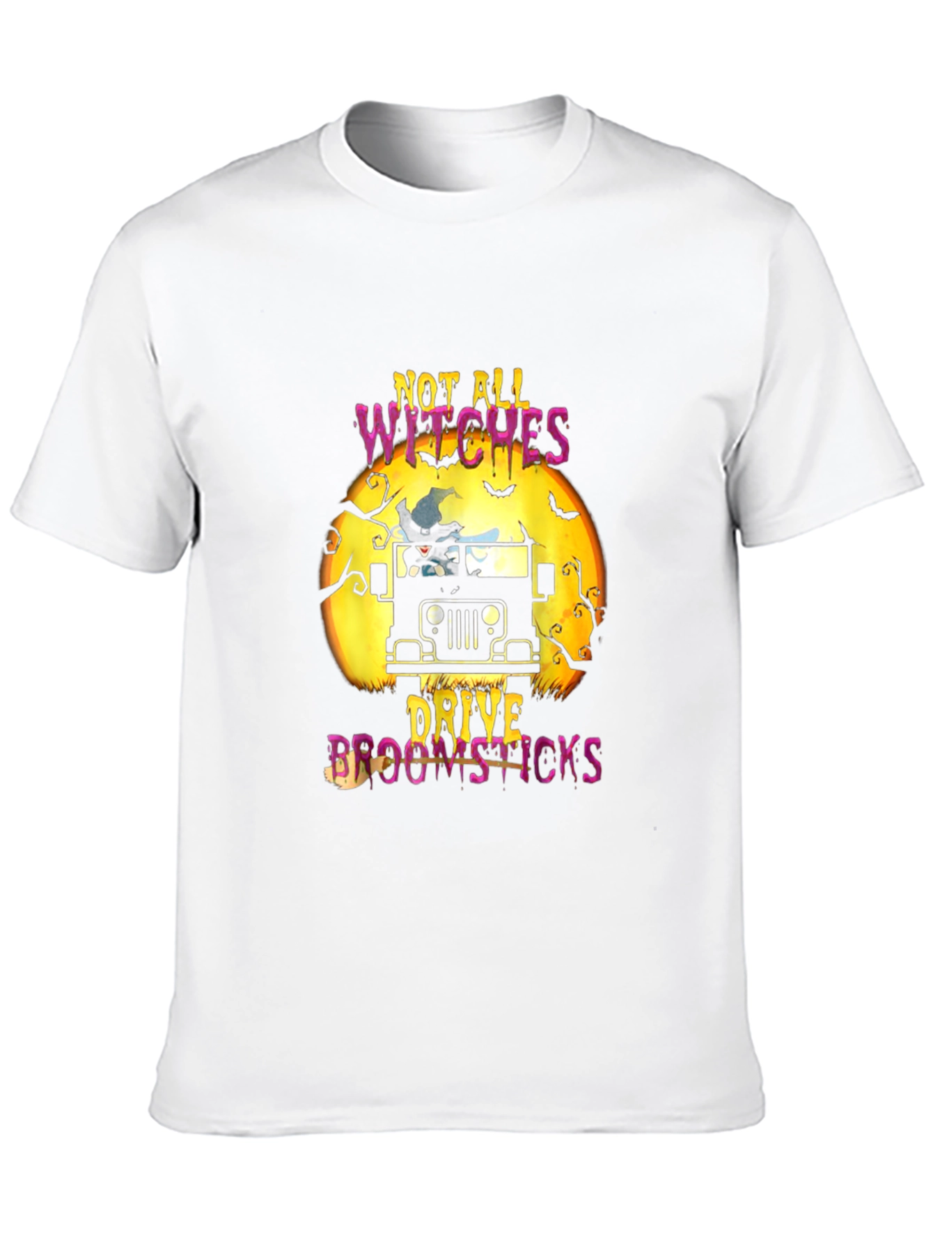 Halloween Witches Jeep Graphic T-Shirt