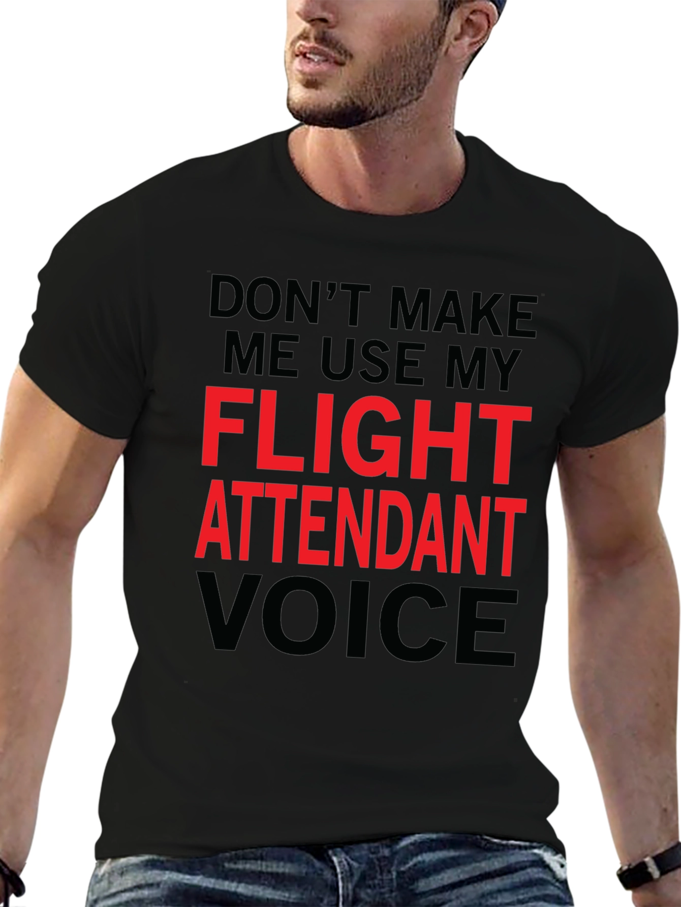 Flight Attendant Voice T-Shirt - Funny Aviation Tee