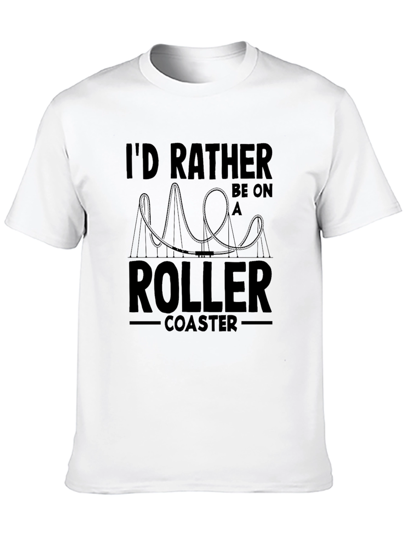 Roller Coaster Enthusiast Black T-Shirt