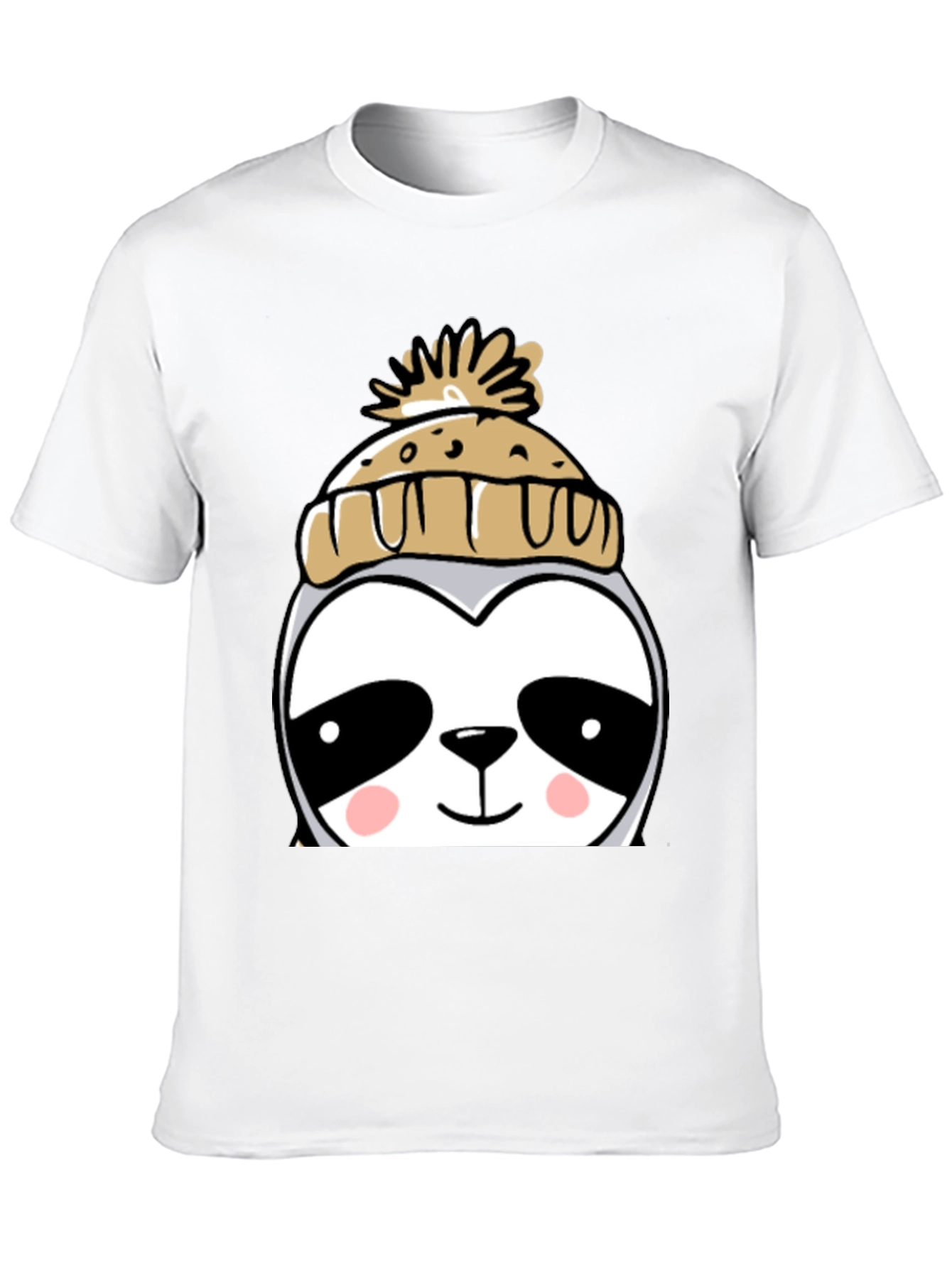 Cute Sloth with Winter Hat Graphic Tee