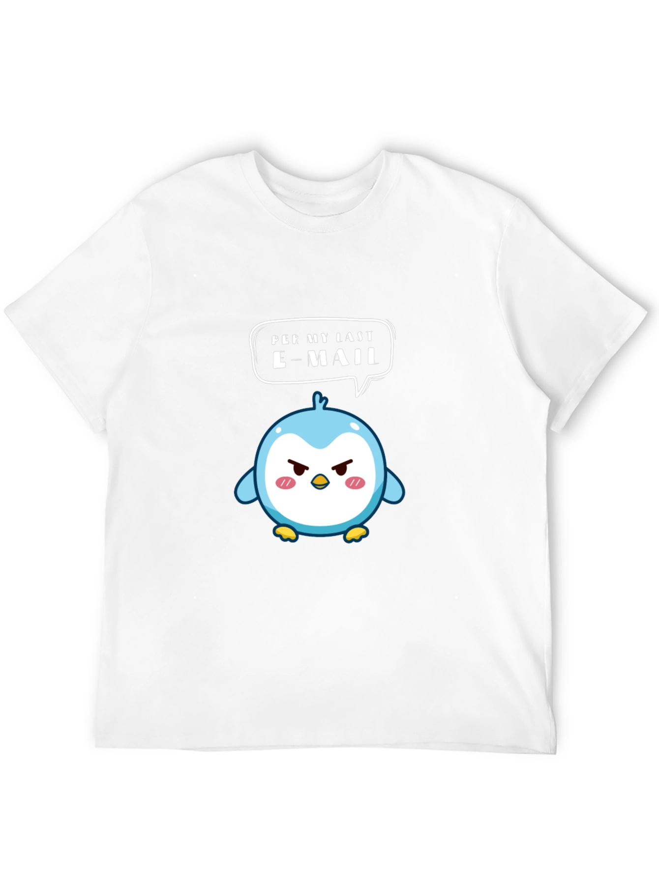 Angry Email Penguin Graphic T-Shirt