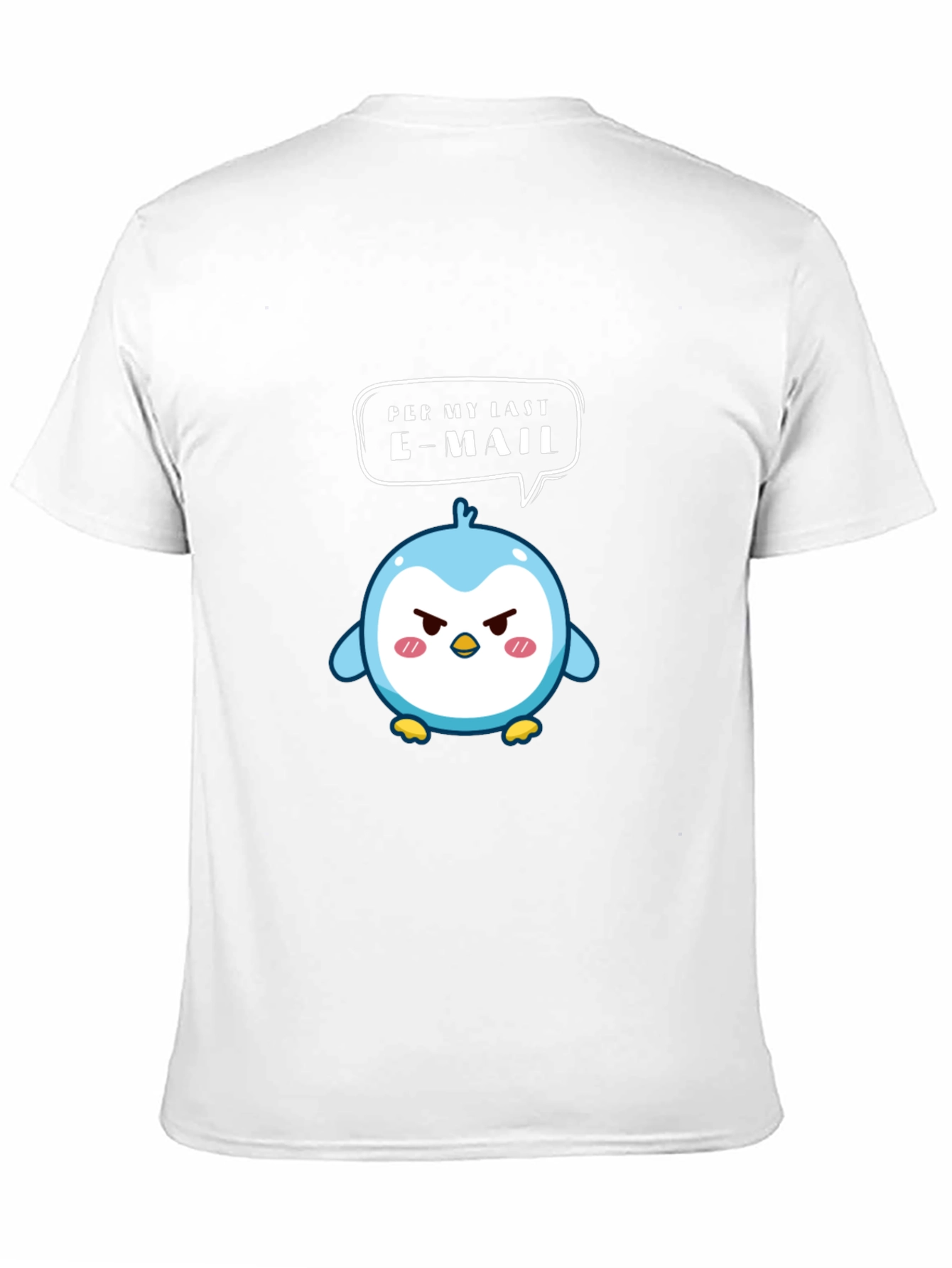 Angry Email Penguin Graphic T-Shirt